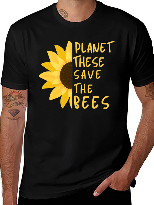 Save the Bees Sunflower Graphic Tee