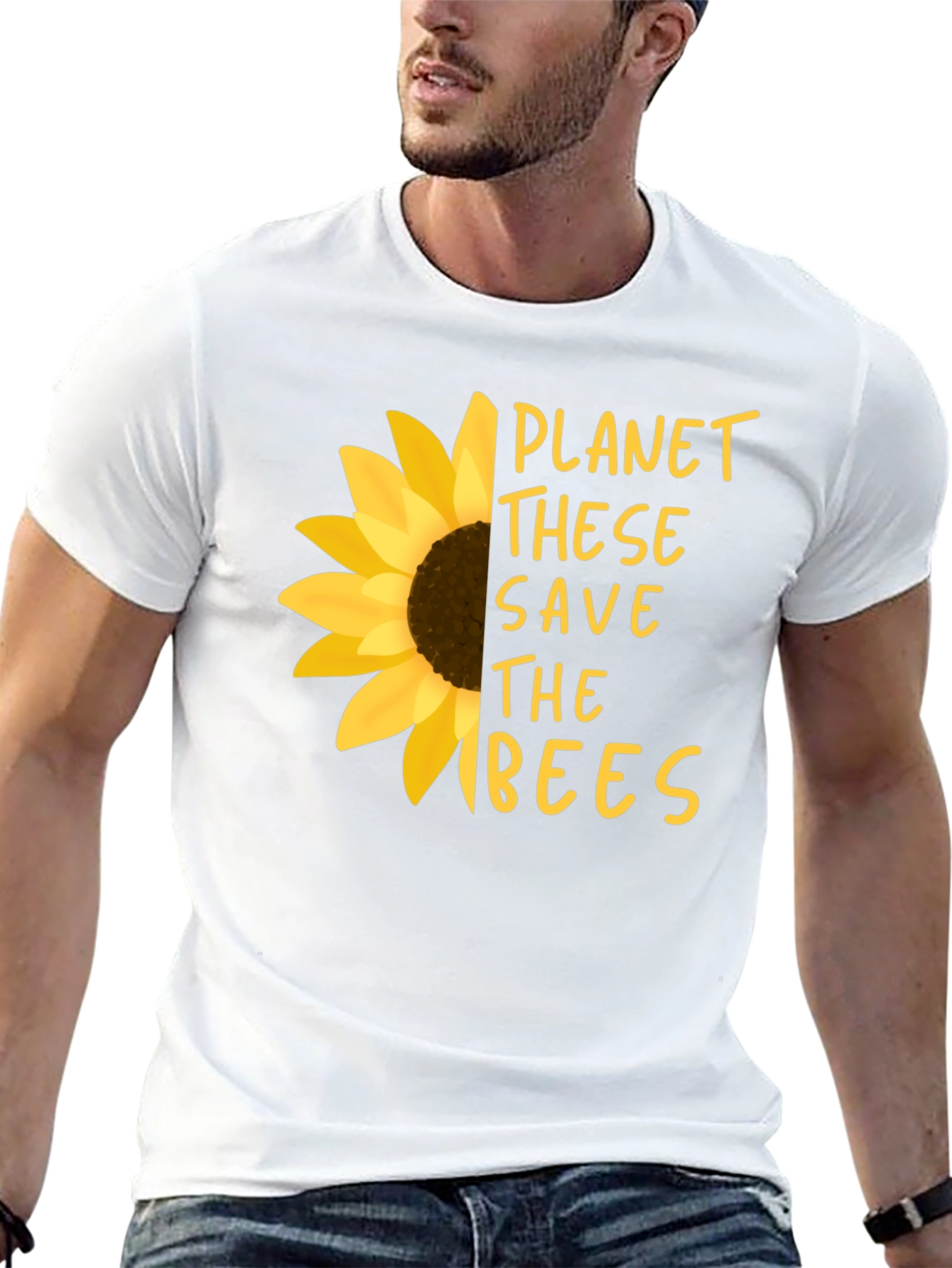 Save the Bees Sunflower Graphic Tee
