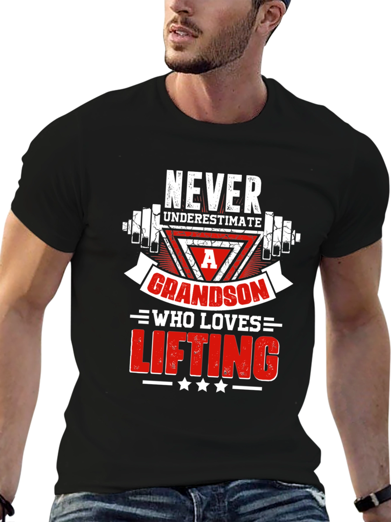 Weightlifting Grandson Graphic Tee