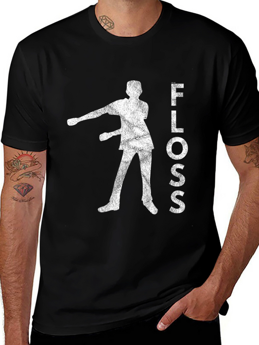 Floss Dance Graphic Tee - Black Cotton T-Shirt