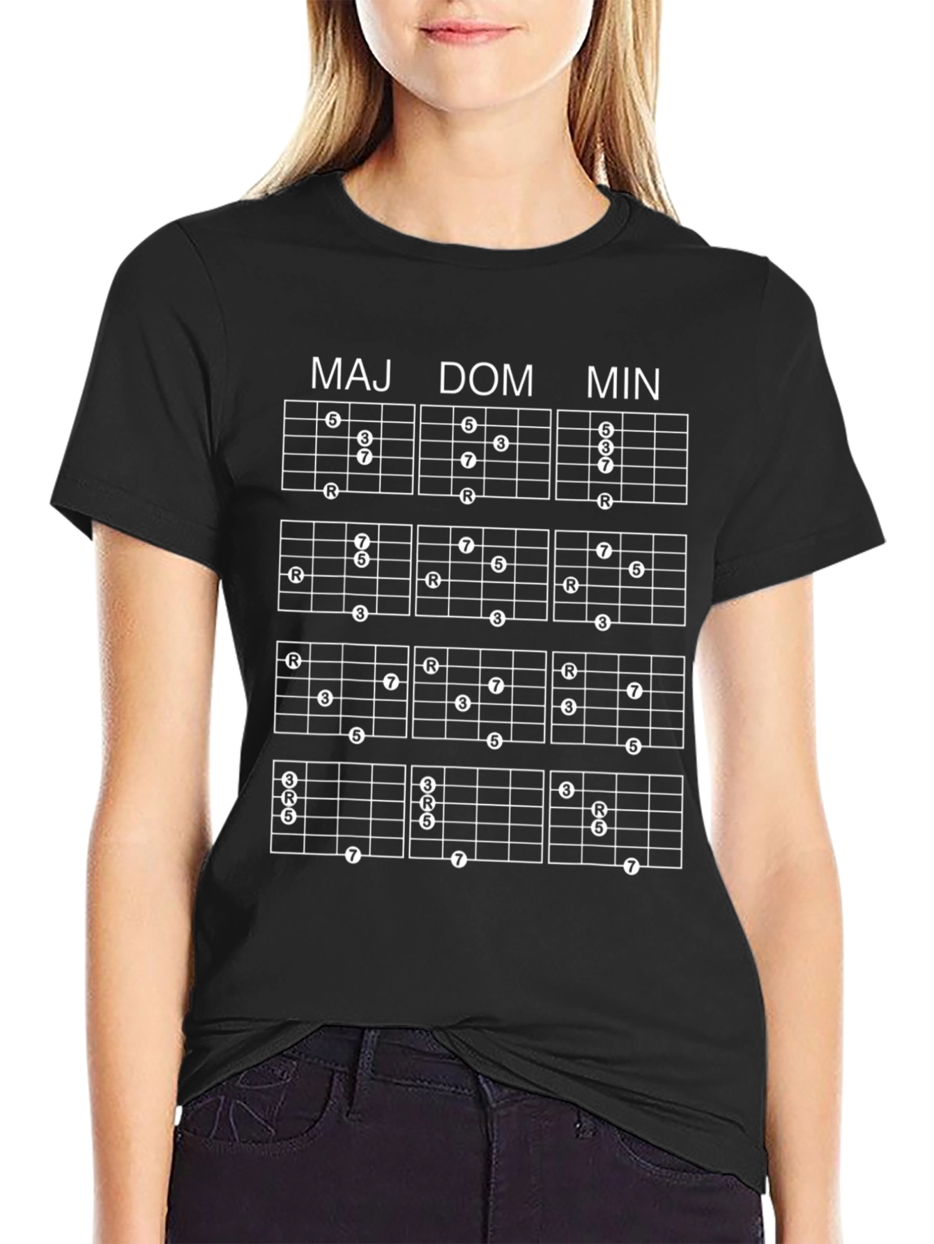 Guitar Chord Chart T-Shirt - Music Lover Tee