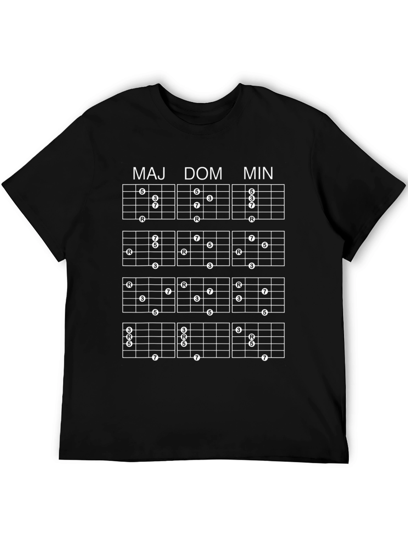 Guitar Chord Chart T-Shirt - Music Lover Tee