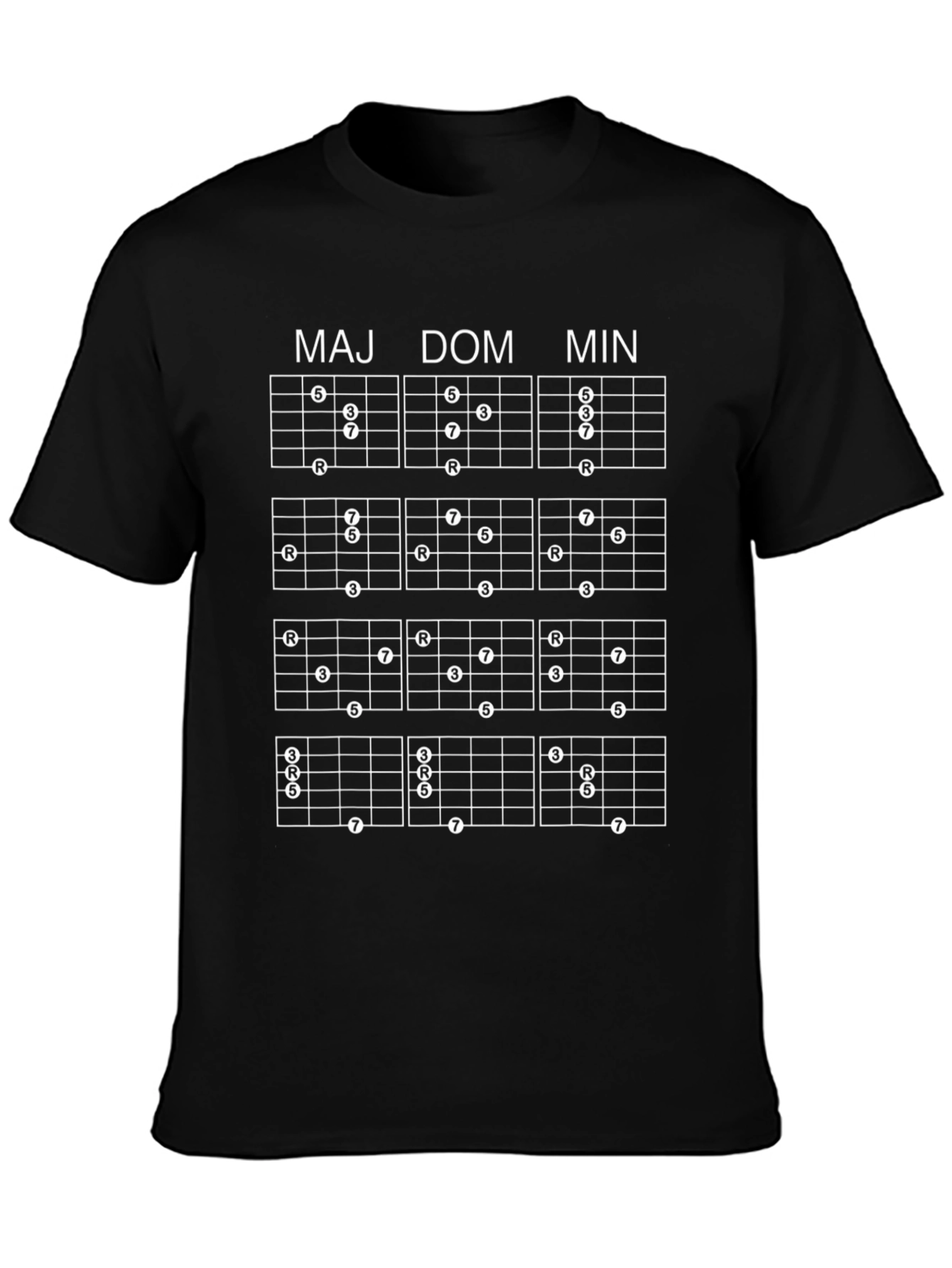 Guitar Chord Chart T-Shirt - Music Lover Tee