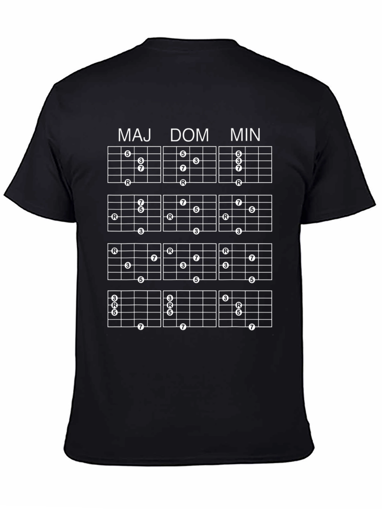 Guitar Chord Chart T-Shirt - Music Lover Tee