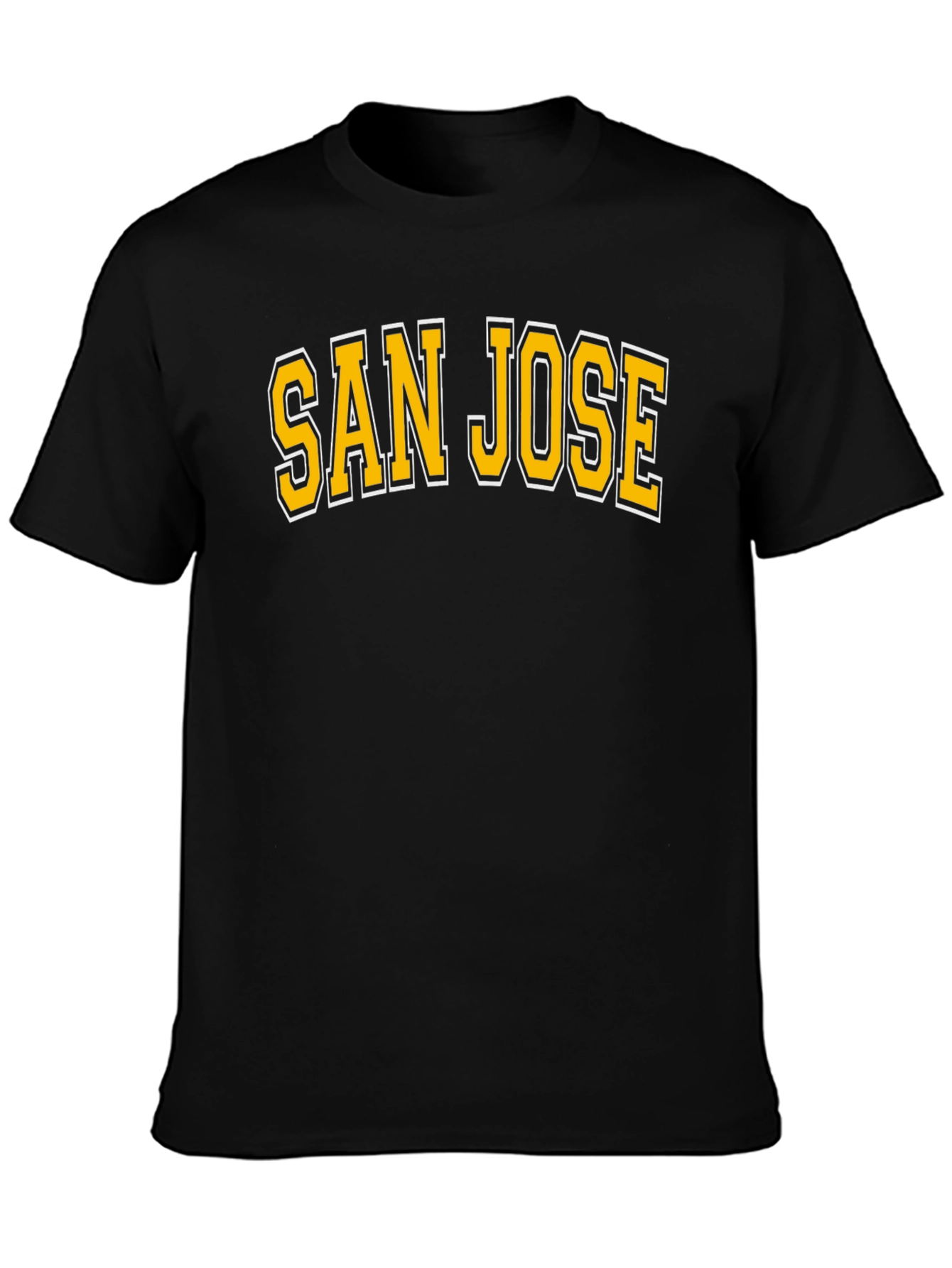 San Jose T-Shirt Black Cotton Graphic Tee
