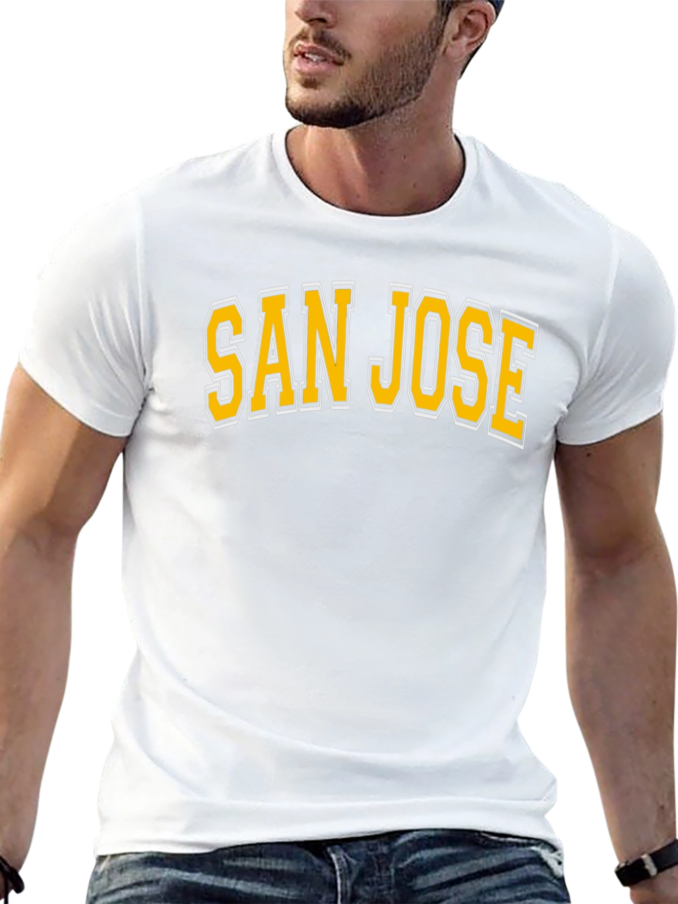 San Jose T-Shirt Black Cotton Graphic Tee