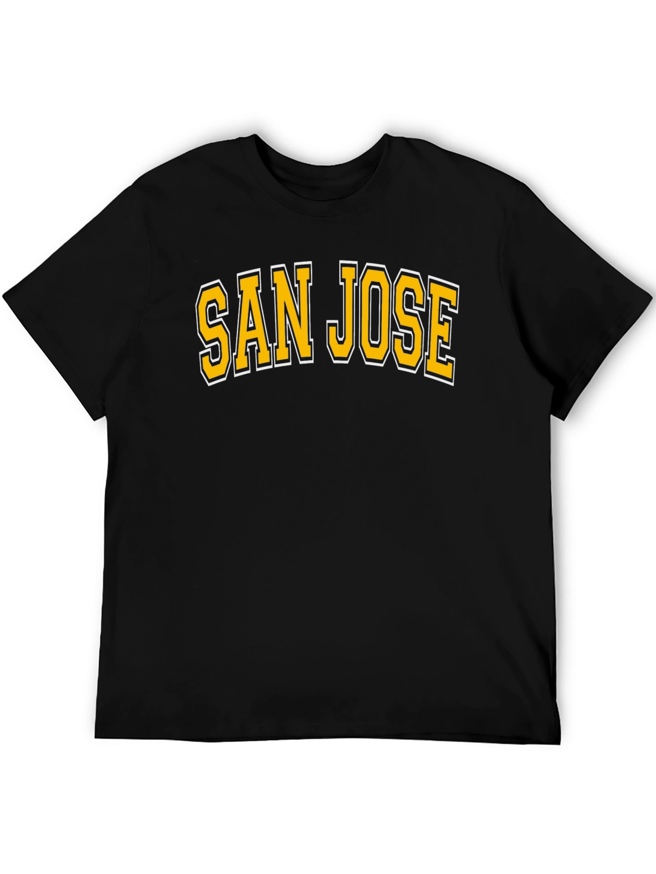 San Jose T-Shirt Black Cotton Graphic Tee