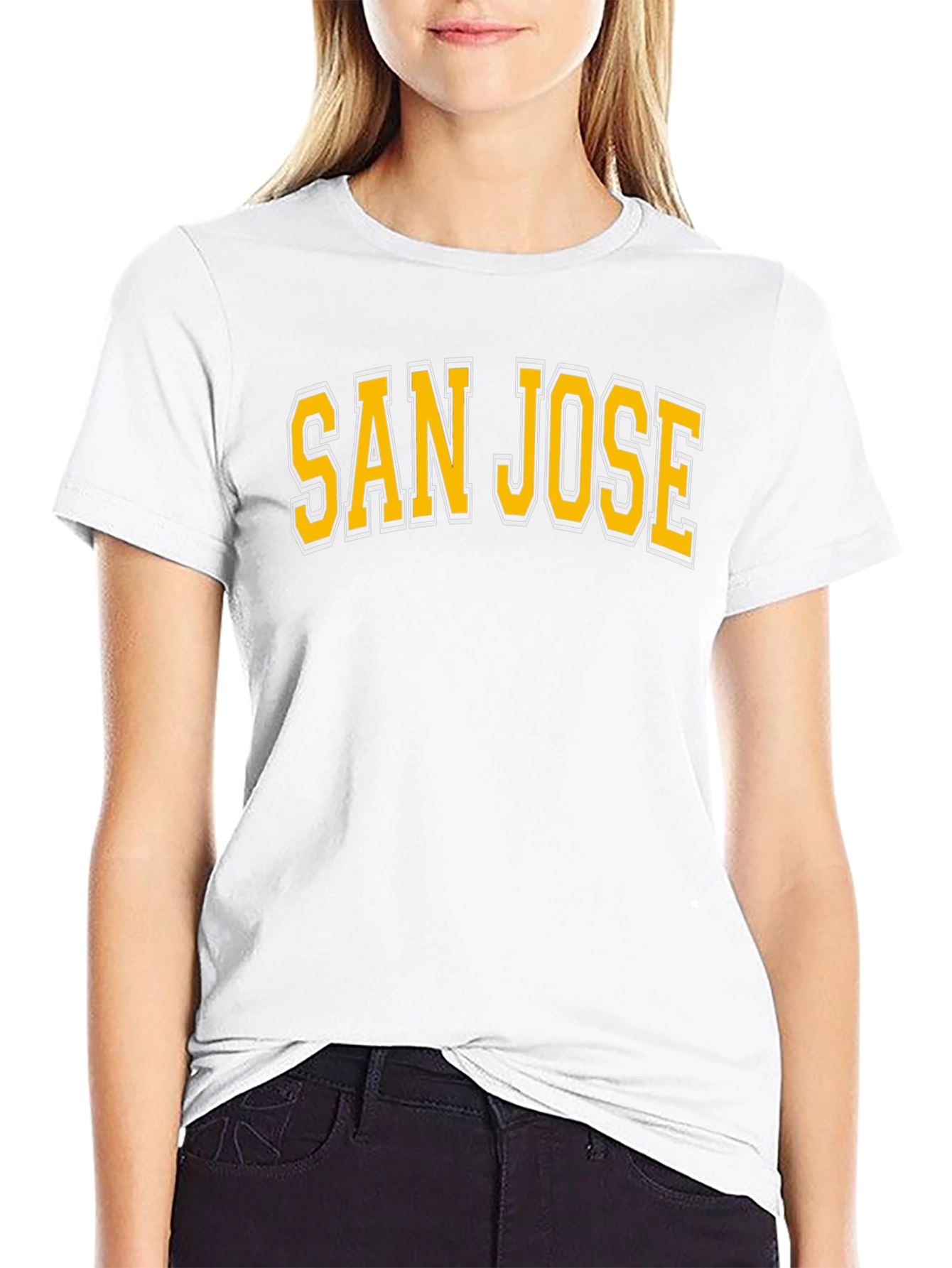 San Jose T-Shirt Black Cotton Graphic Tee