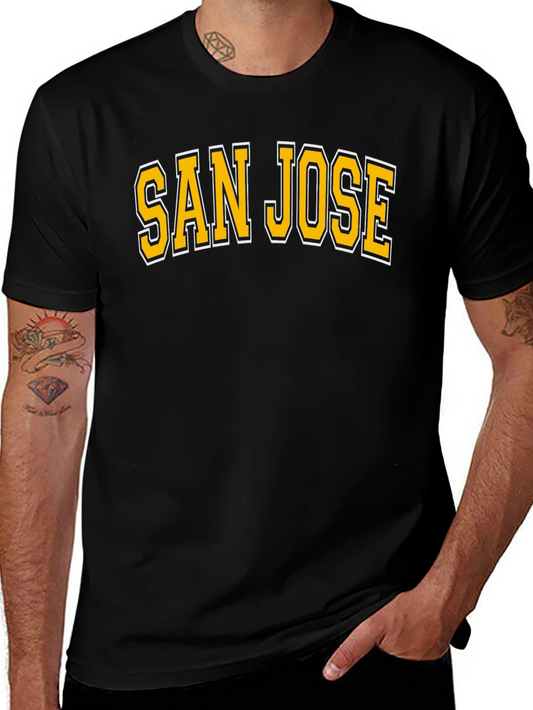 San Jose T-Shirt Black Cotton Graphic Tee