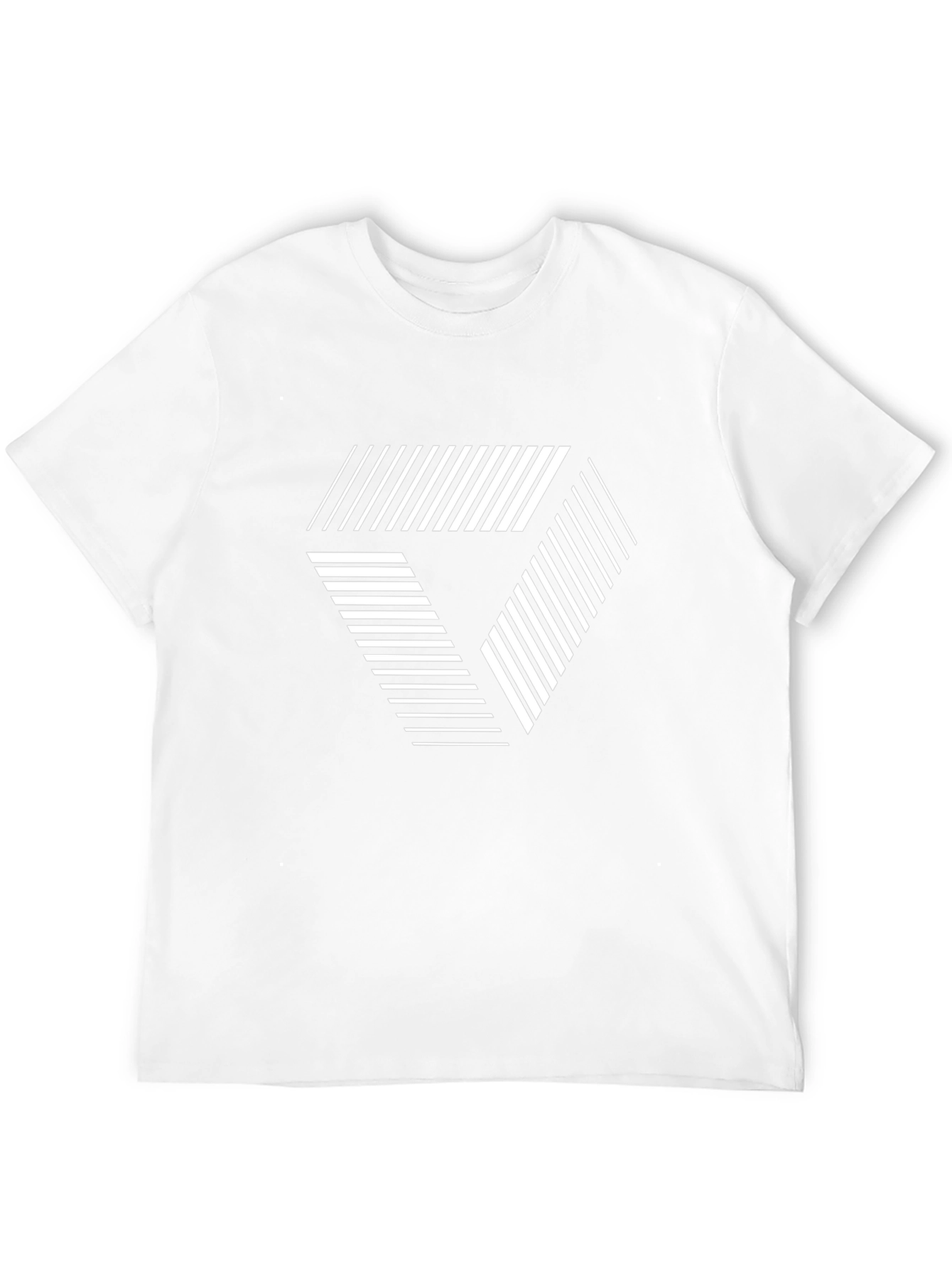 Geometric Illusion Graphic Tee - Black Cotton T-Shirt