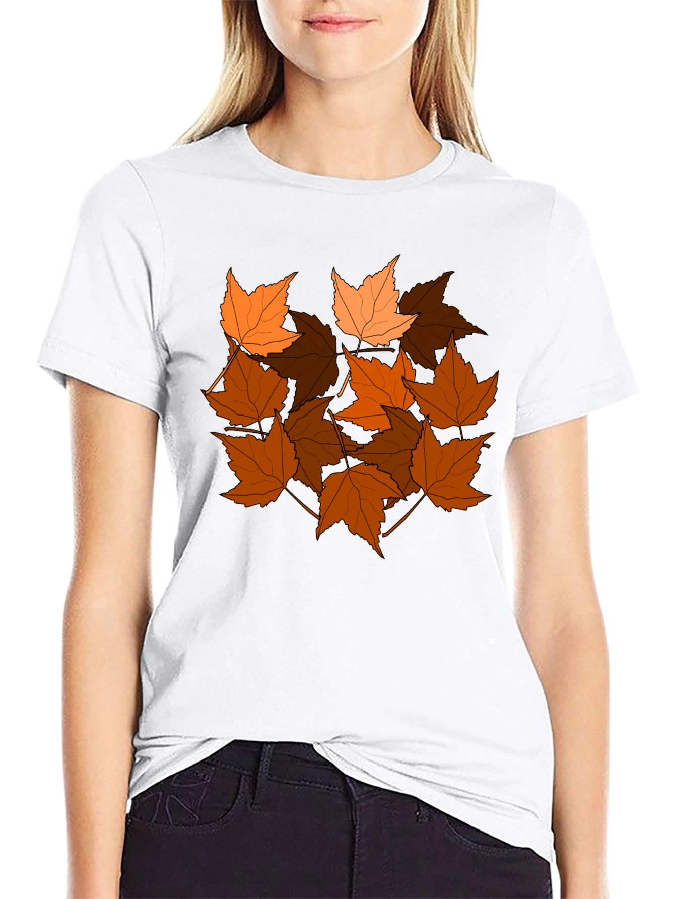 Autumn Leaves Graphic Tee - Stylish Fall T-Shirt