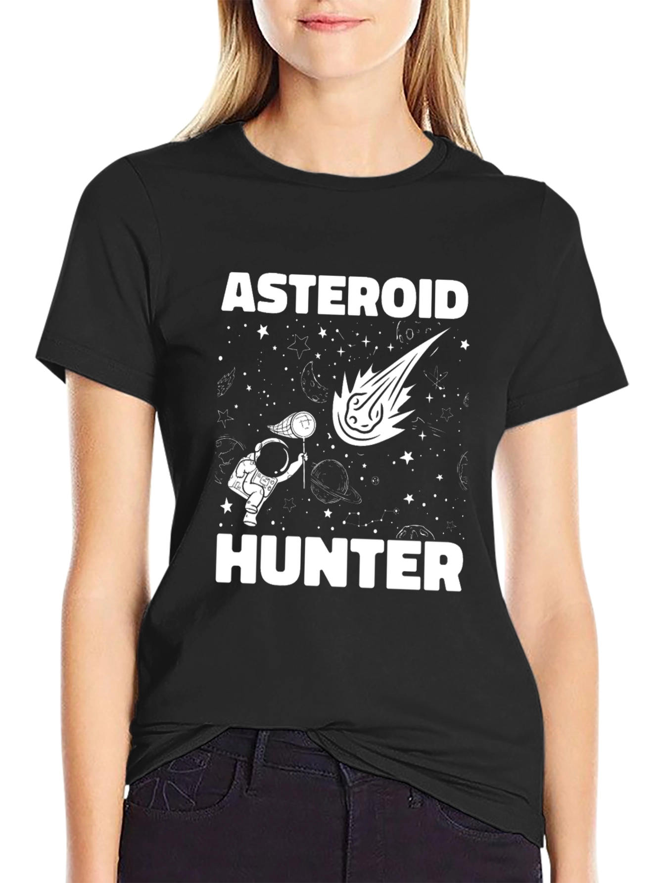 Asteroid Hunter Graphic T-Shirt - Space Adventure Tee