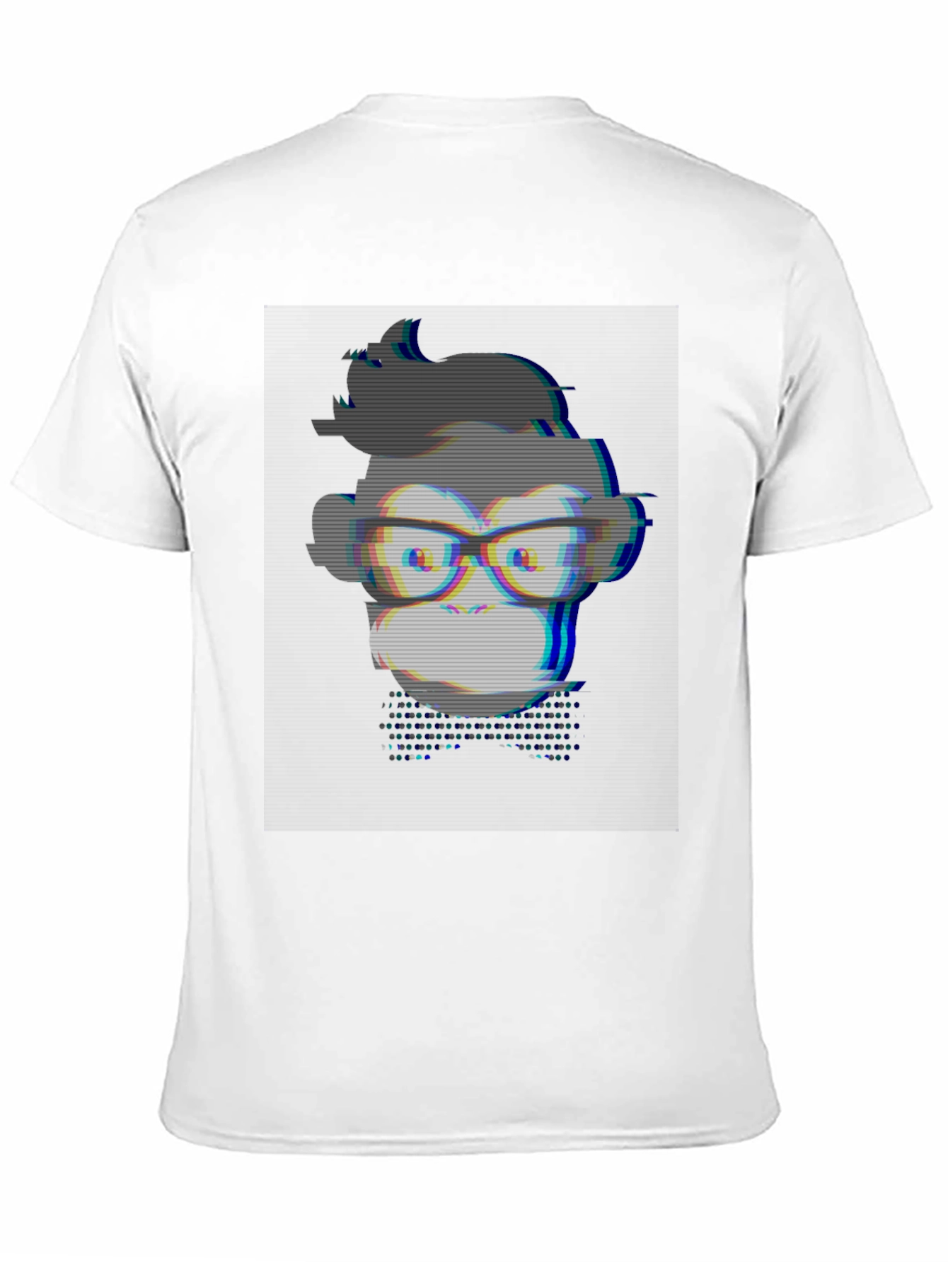 Geek Monkey T-Shirt - Glitch Style Graphic Tee