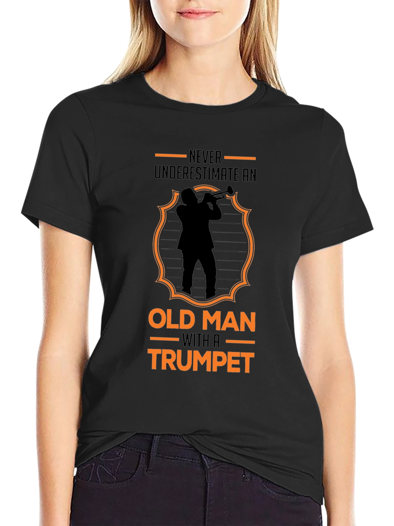 Never Underestimate Old Man Trumpet T-Shirt