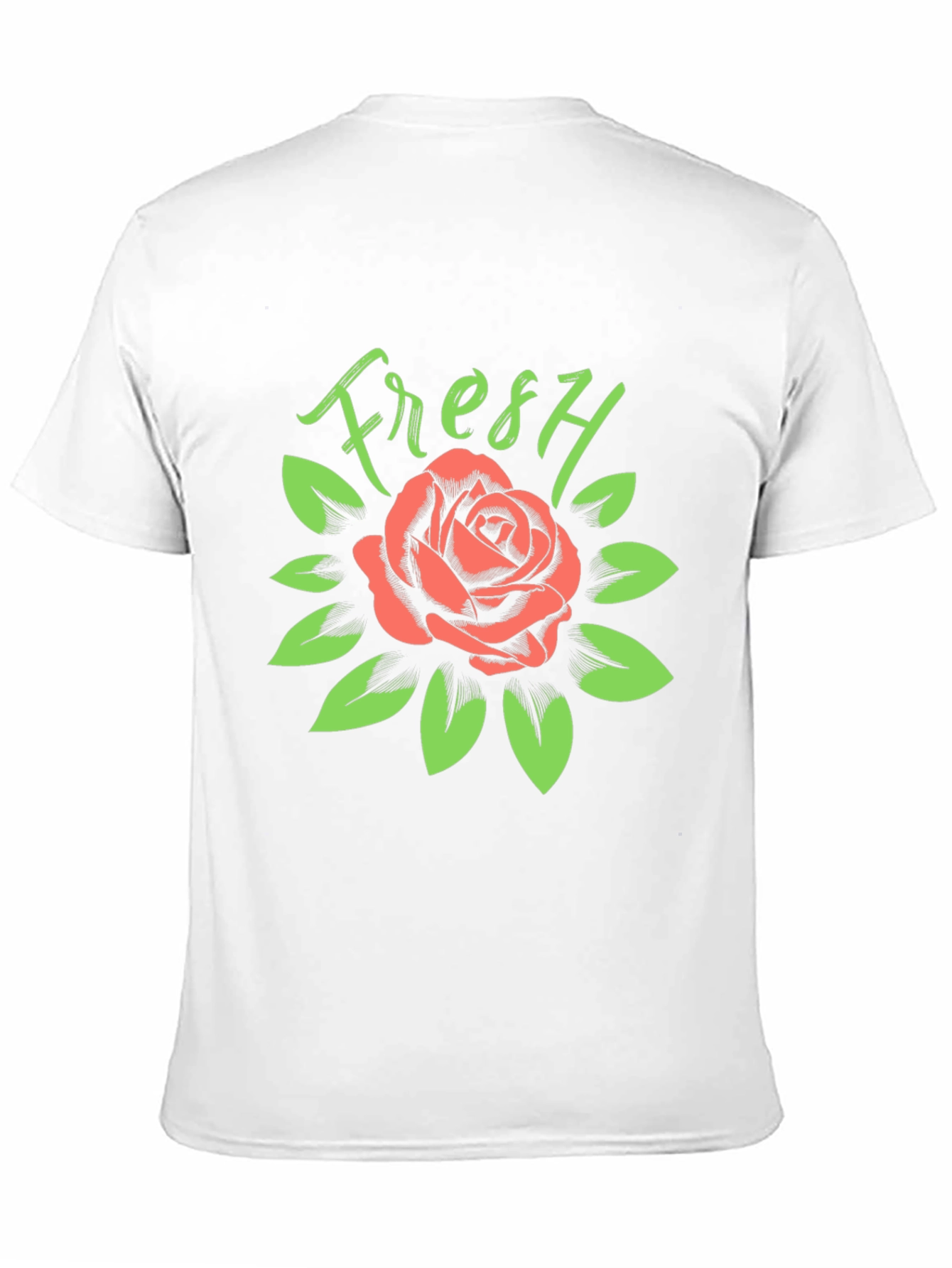 Fresh Rose Graphic Tee - Stylish Black T-Shirt