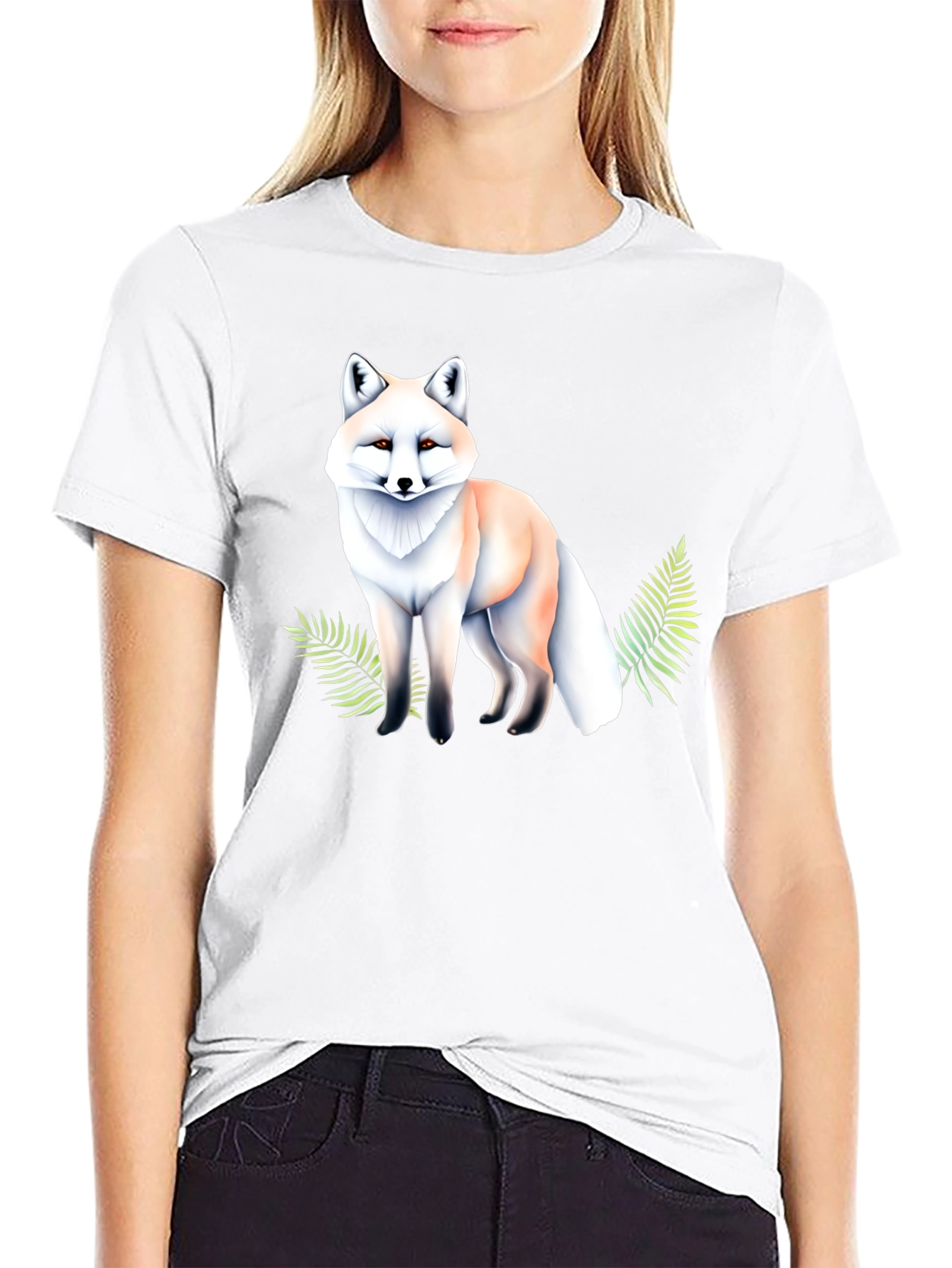 Arctic Fox Graphic Tee - Soft Style Black T-Shirt
