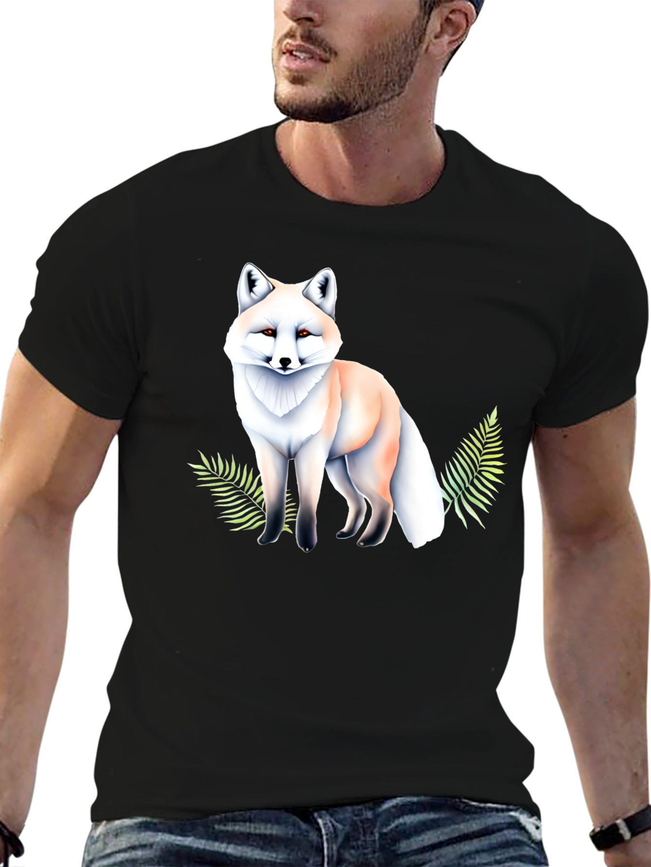 Arctic Fox Graphic Tee - Soft Style Black T-Shirt