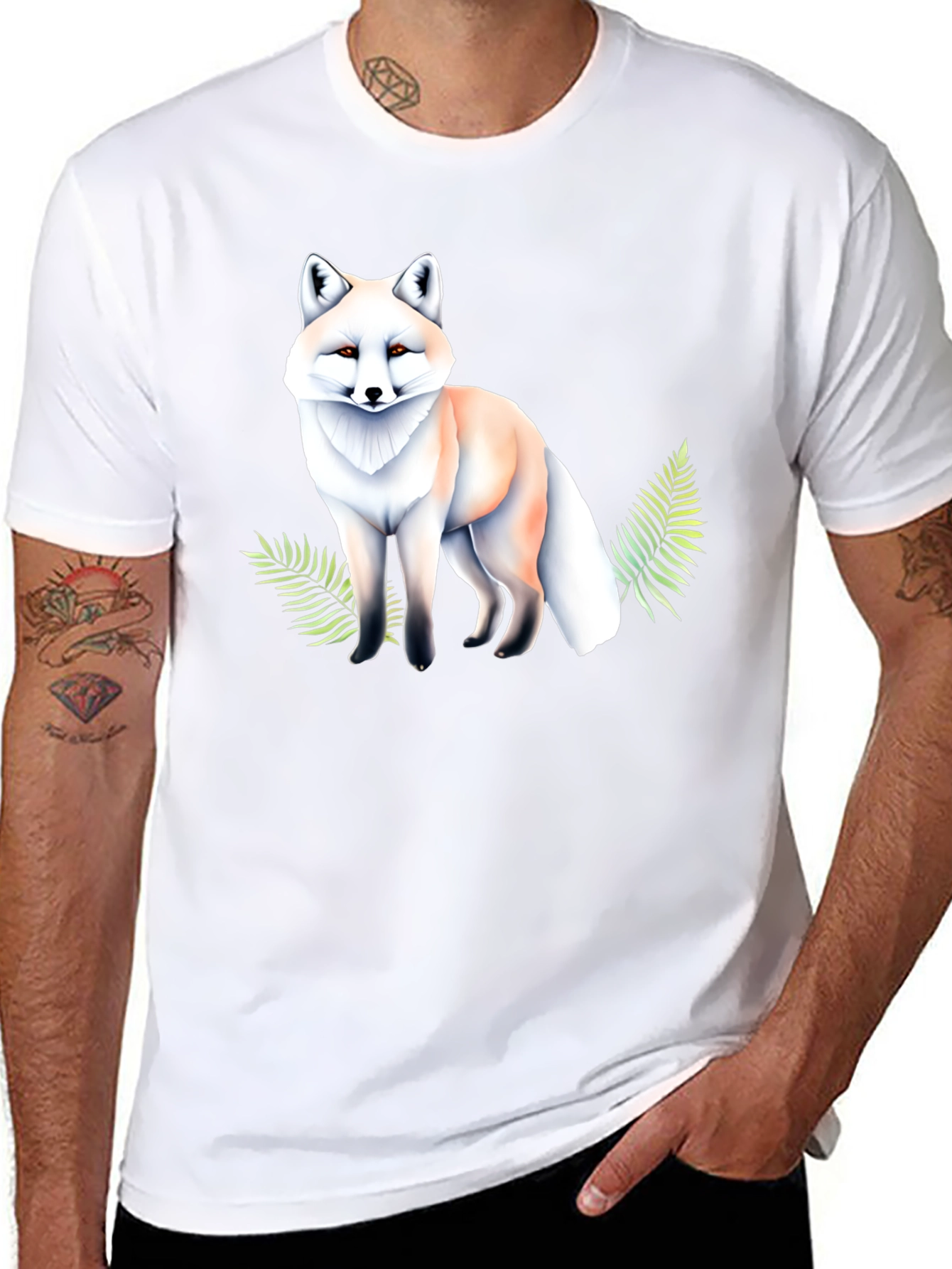 Arctic Fox Graphic Tee - Soft Style Black T-Shirt