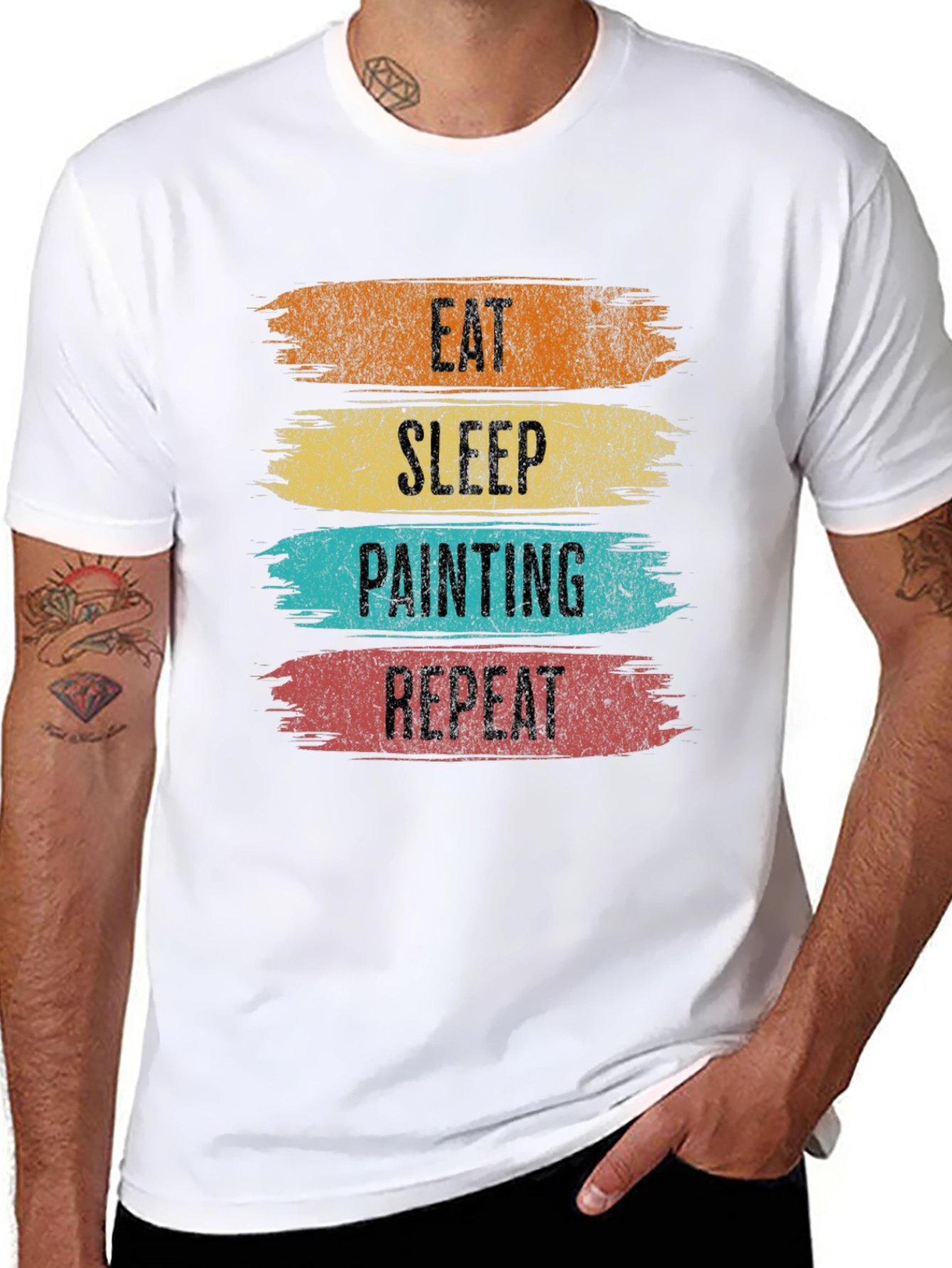 Eat Sleep Painting Repeat T-Shirt - Painters Gift