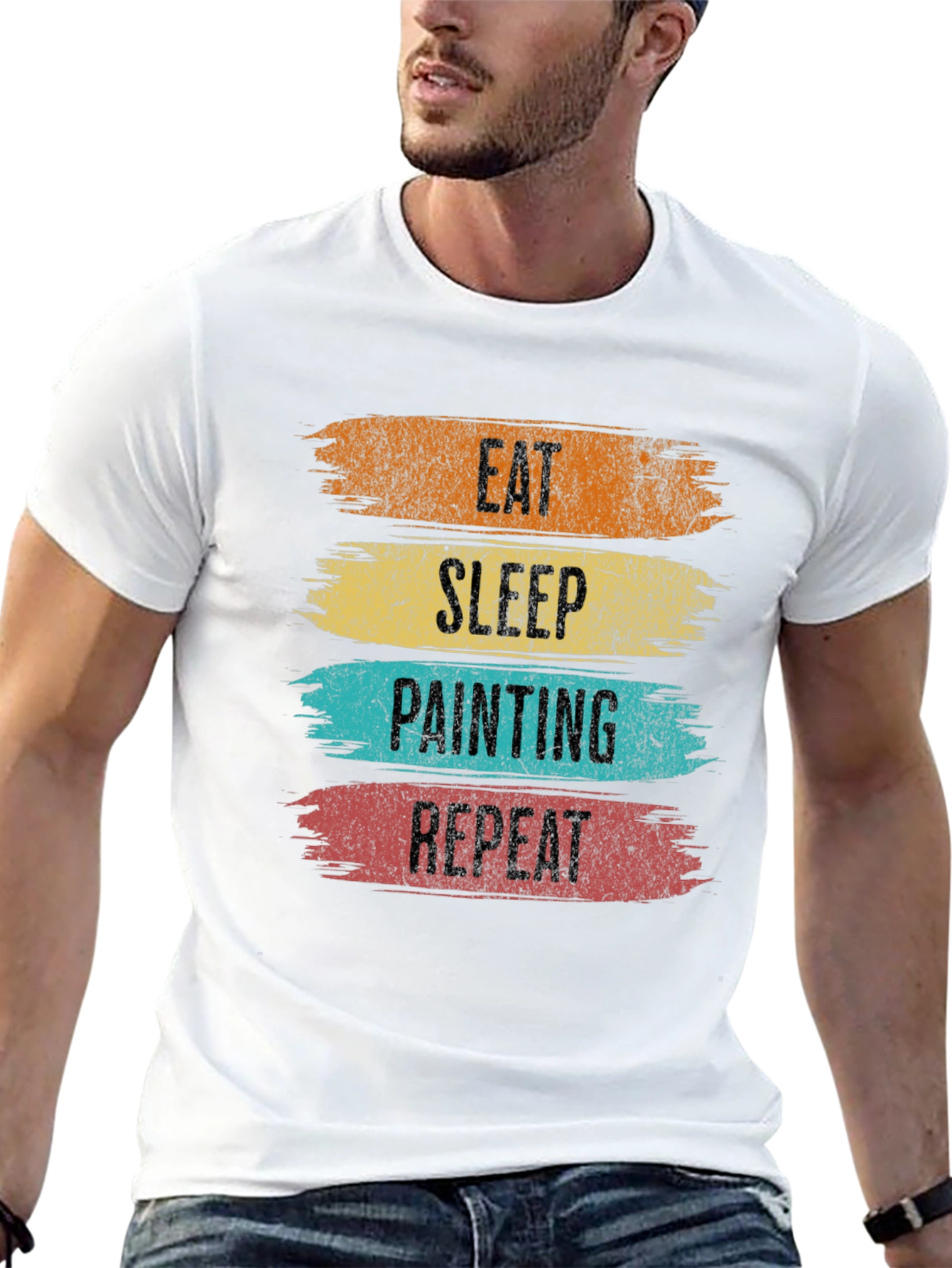 Eat Sleep Painting Repeat T-Shirt - Painters Gift