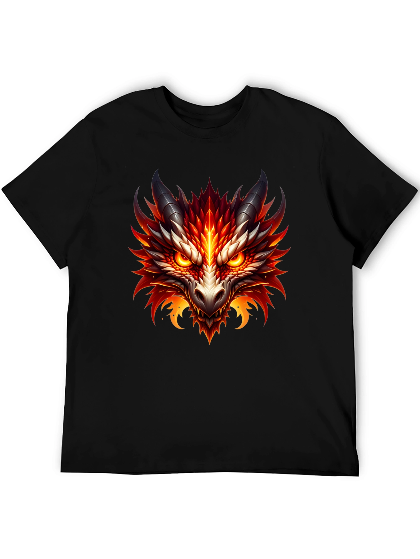 Fiery Dragon Graphic Tee - Bold Fantasy Style