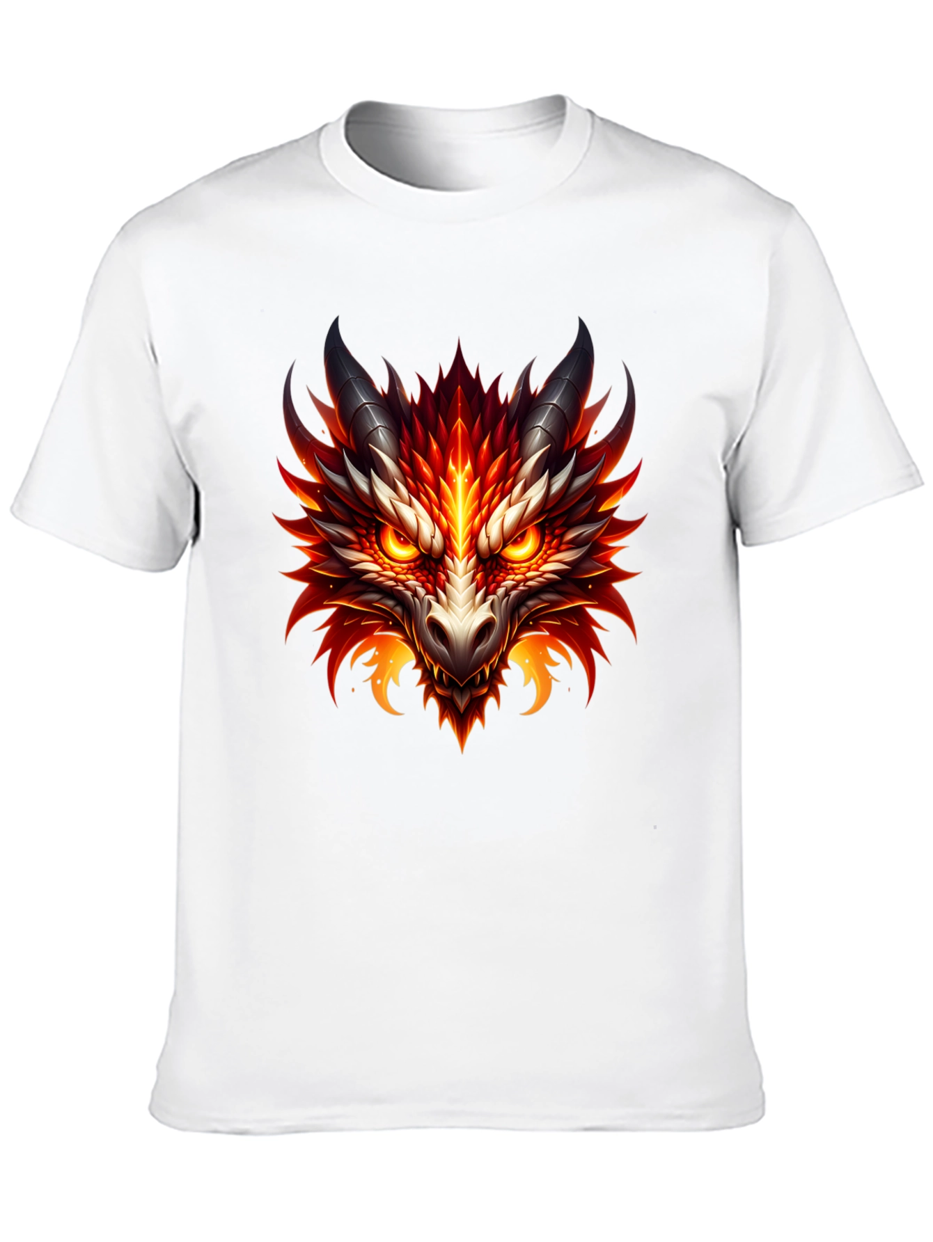 Fiery Dragon Graphic Tee - Bold Fantasy Style