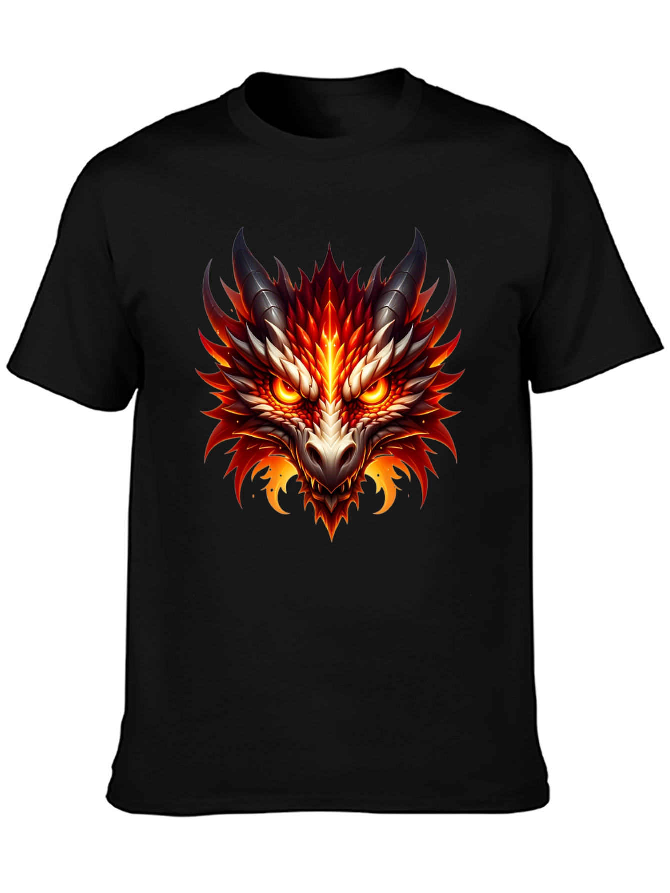 Fiery Dragon Graphic Tee - Bold Fantasy Style