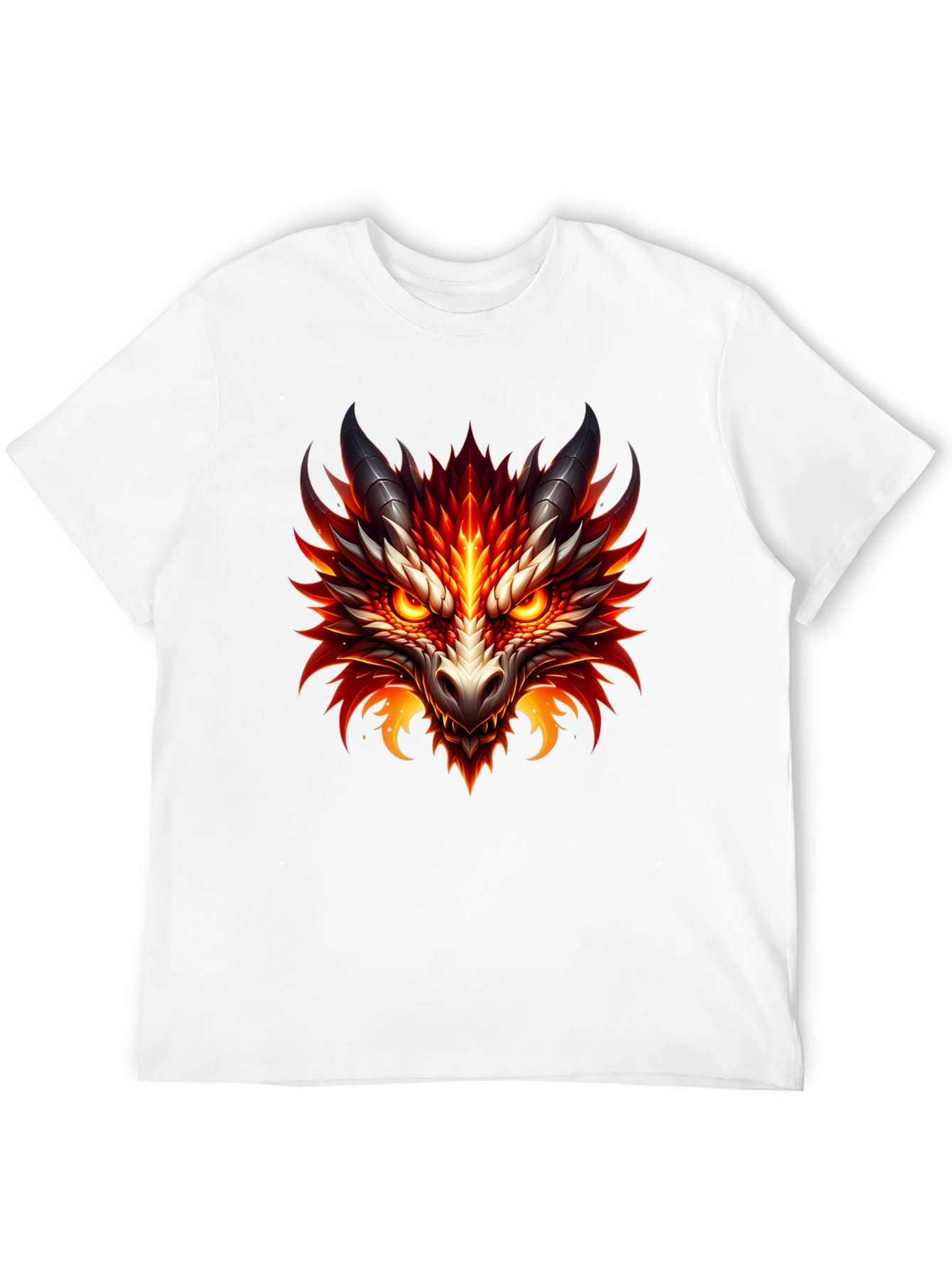 Fiery Dragon Graphic Tee - Bold Fantasy Style