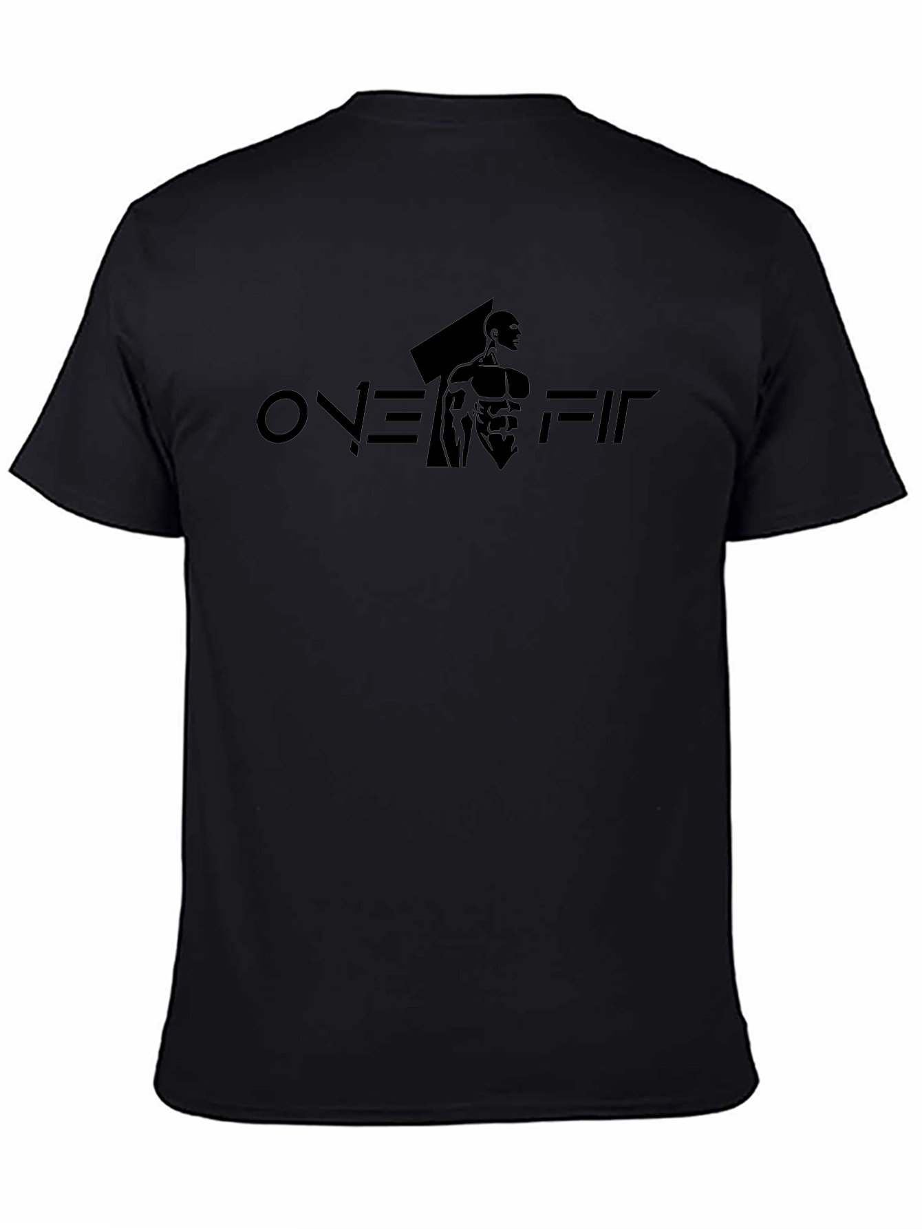 ONE FIT Black Graphic Mens T-Shirt