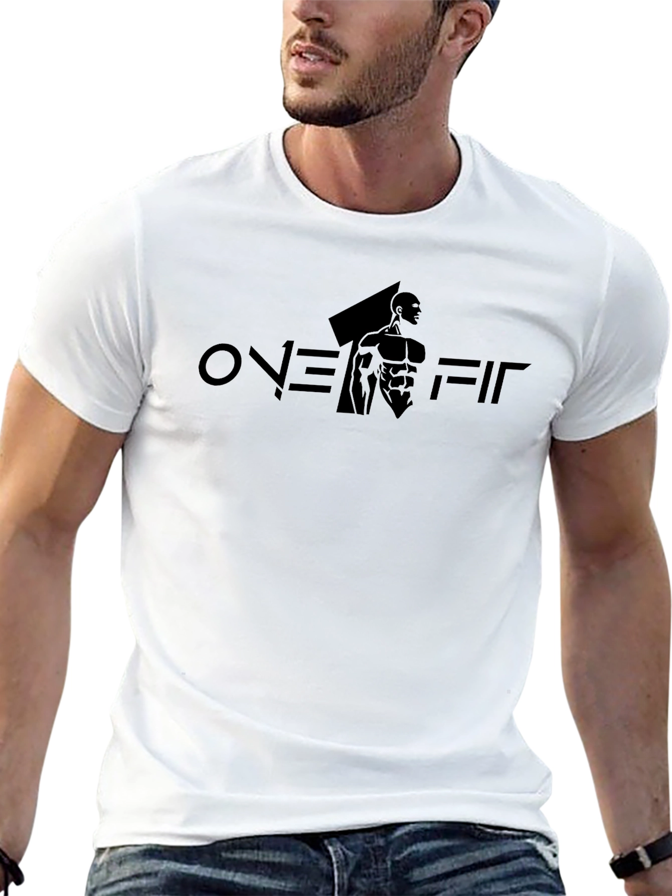 ONE FIT Black Graphic Mens T-Shirt