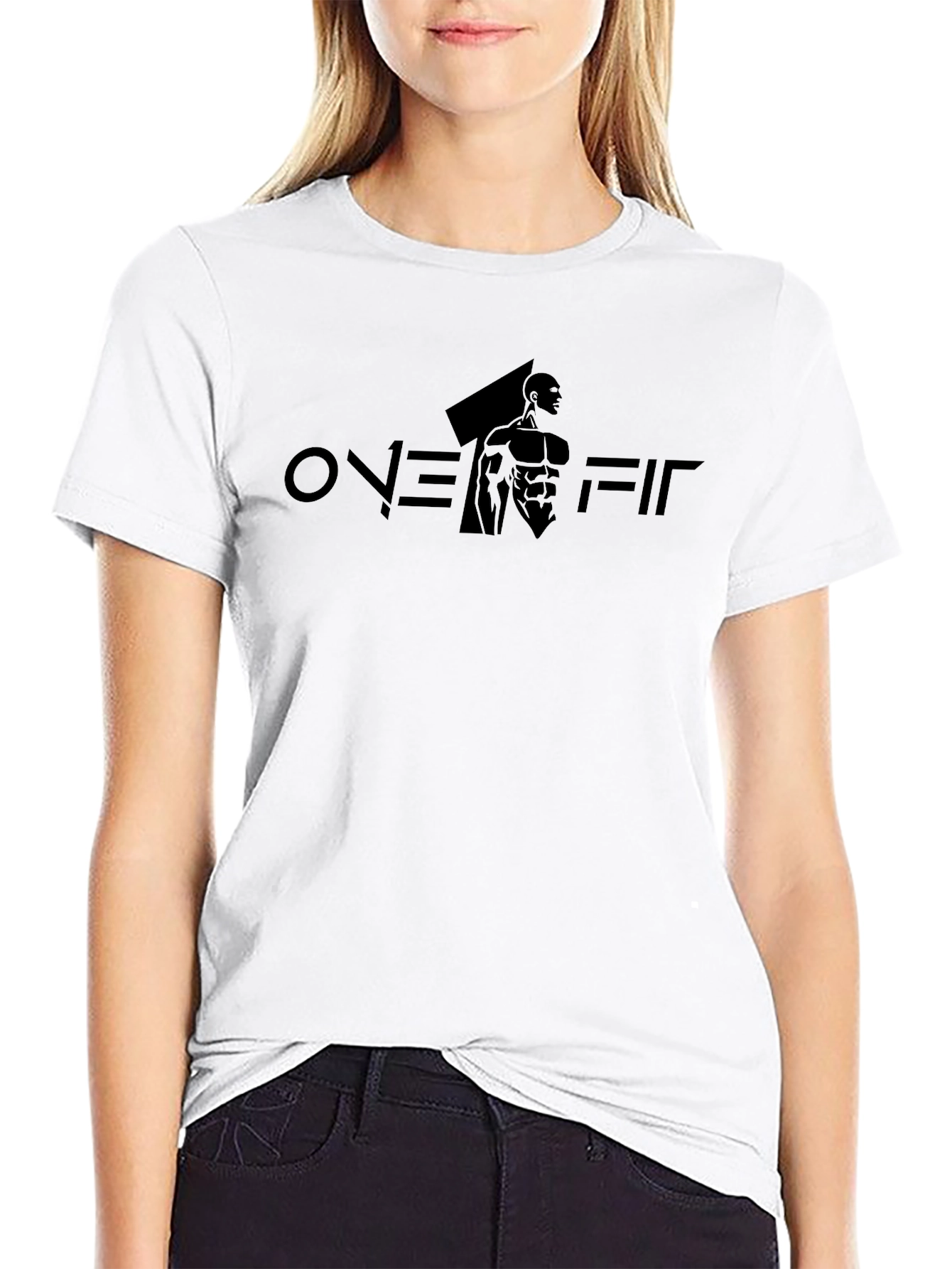 ONE FIT Black Graphic Mens T-Shirt