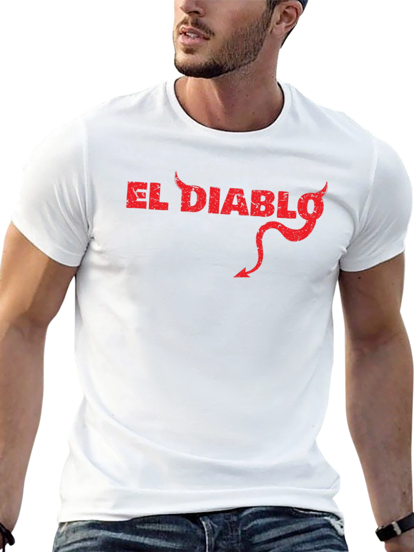 El Diablo Graphic Tee - Black Cotton Devil T-Shirt