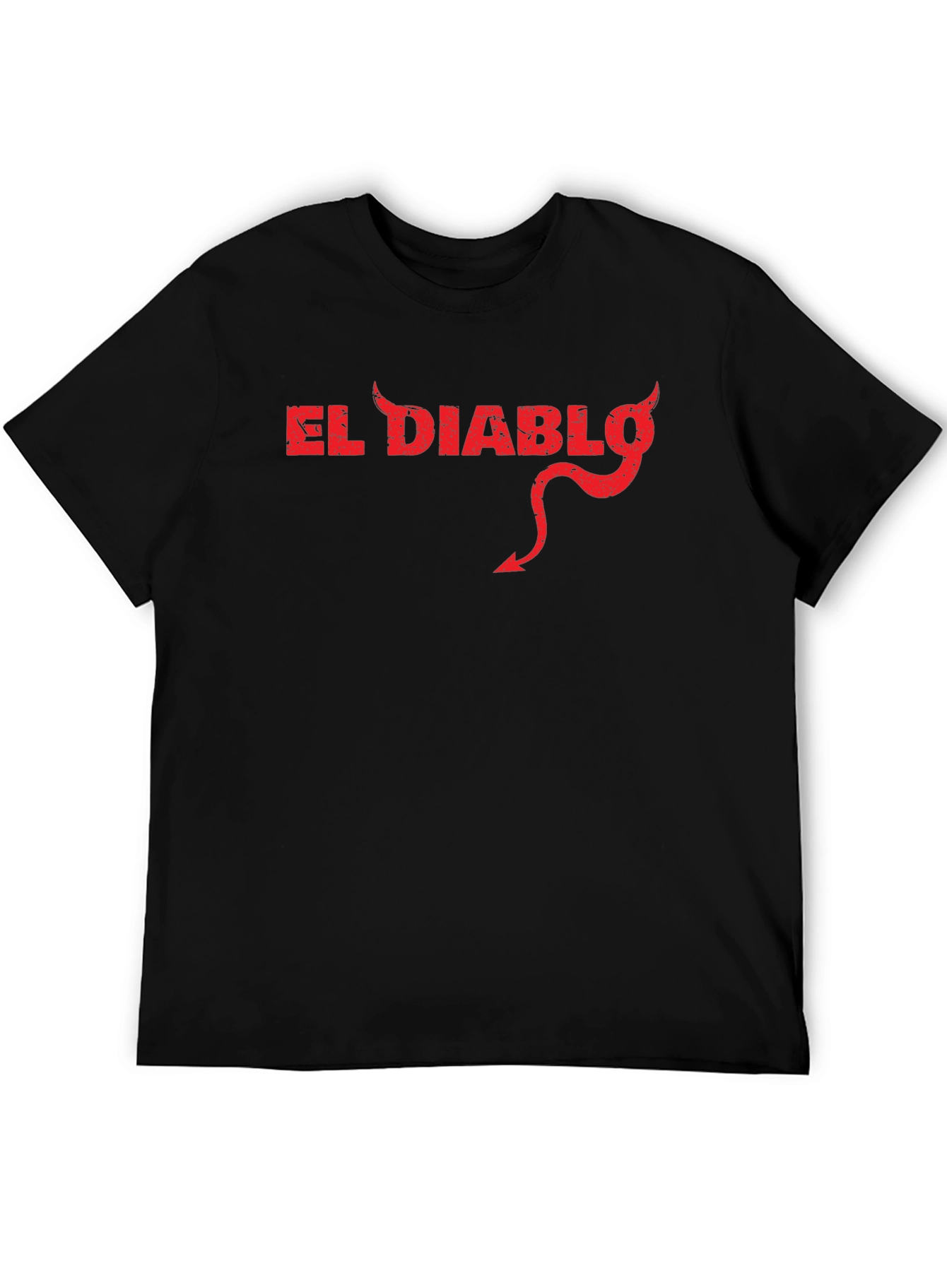 El Diablo Graphic Tee - Black Cotton Devil T-Shirt