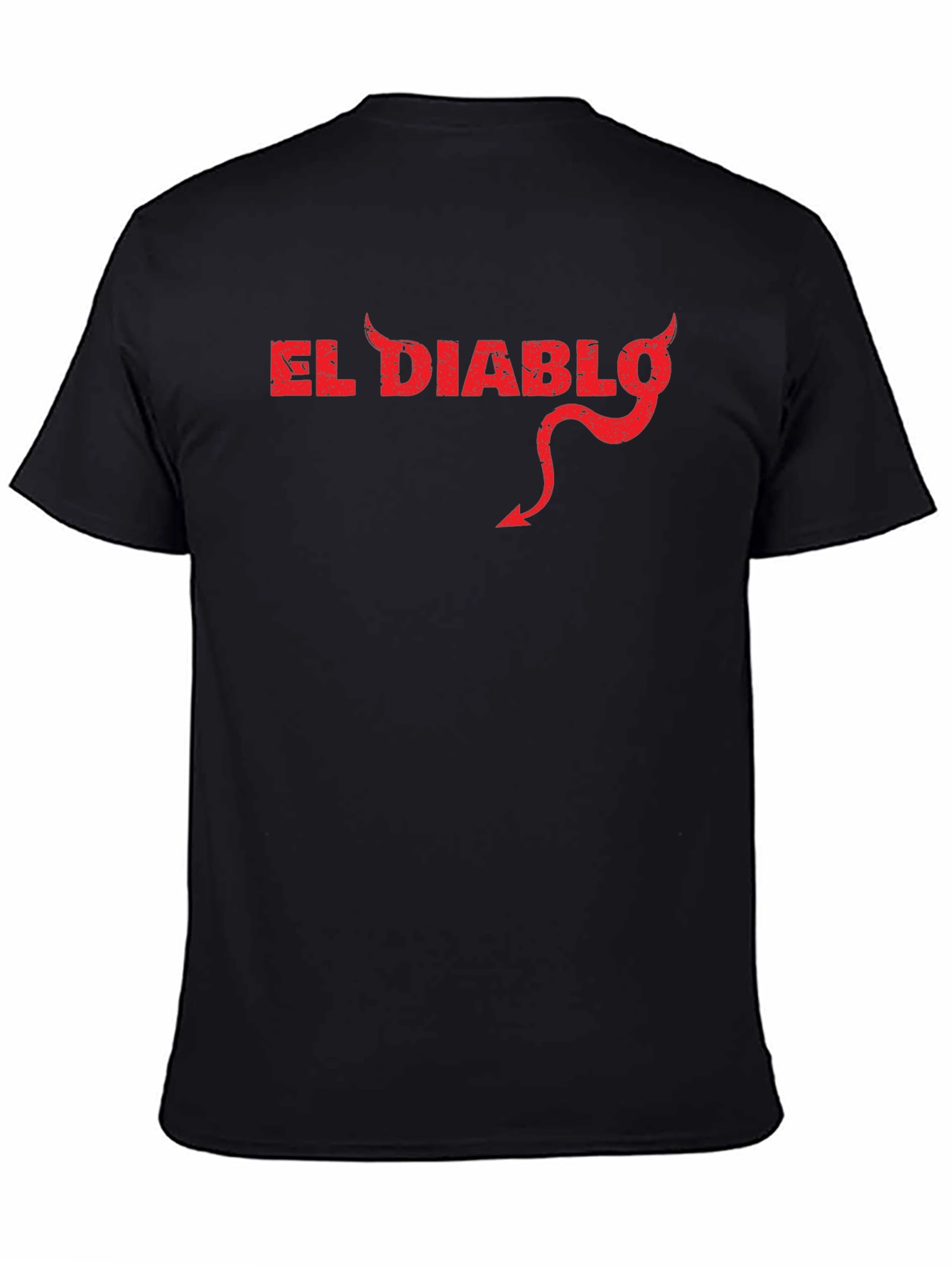 El Diablo Graphic Tee - Black Cotton Devil T-Shirt