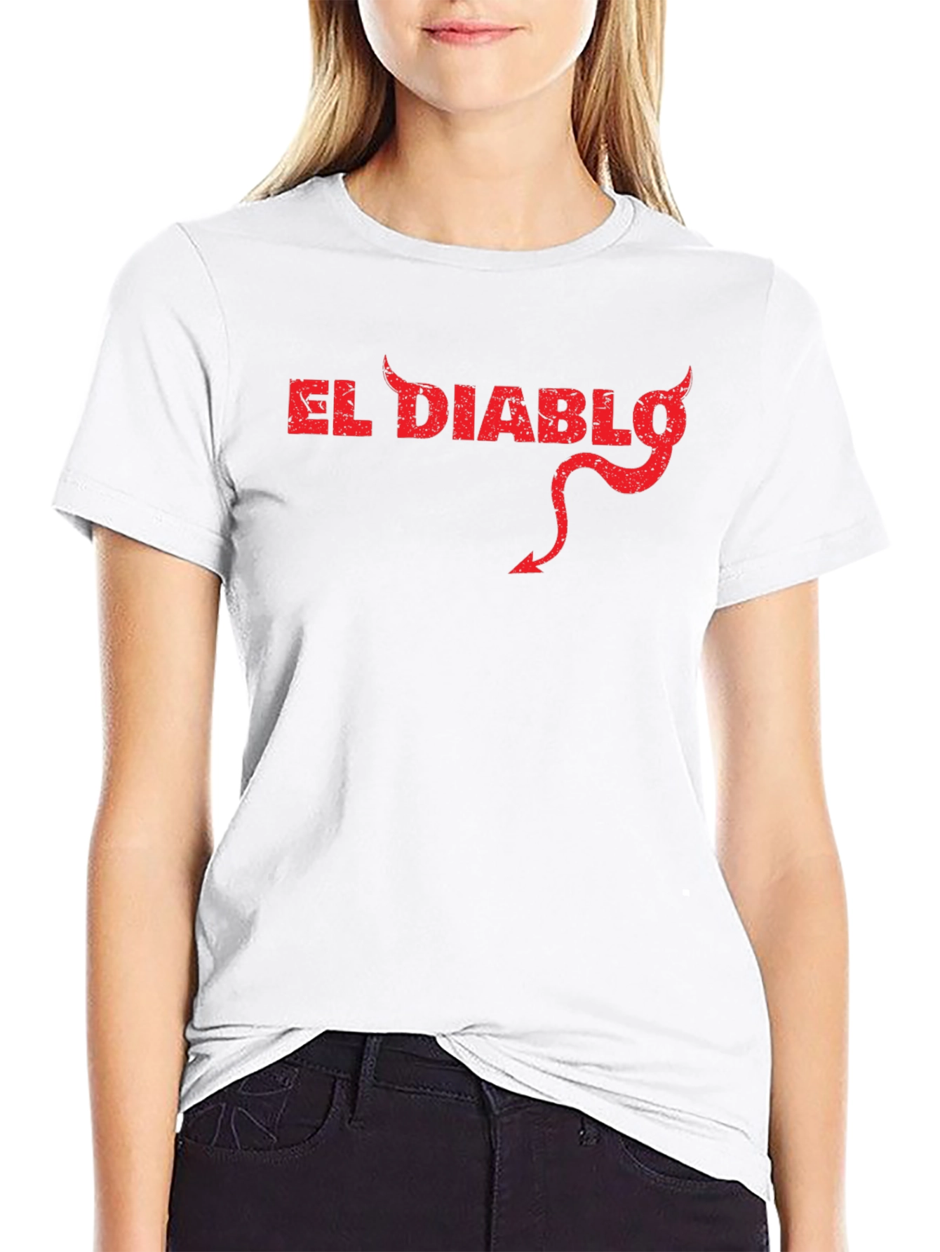 El Diablo Graphic Tee - Black Cotton Devil T-Shirt