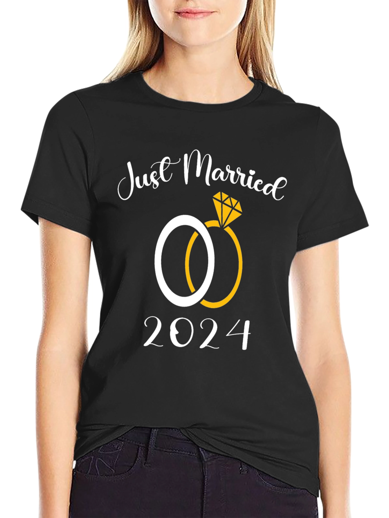 Just Married 2024 Wedding Rings T-Shirt