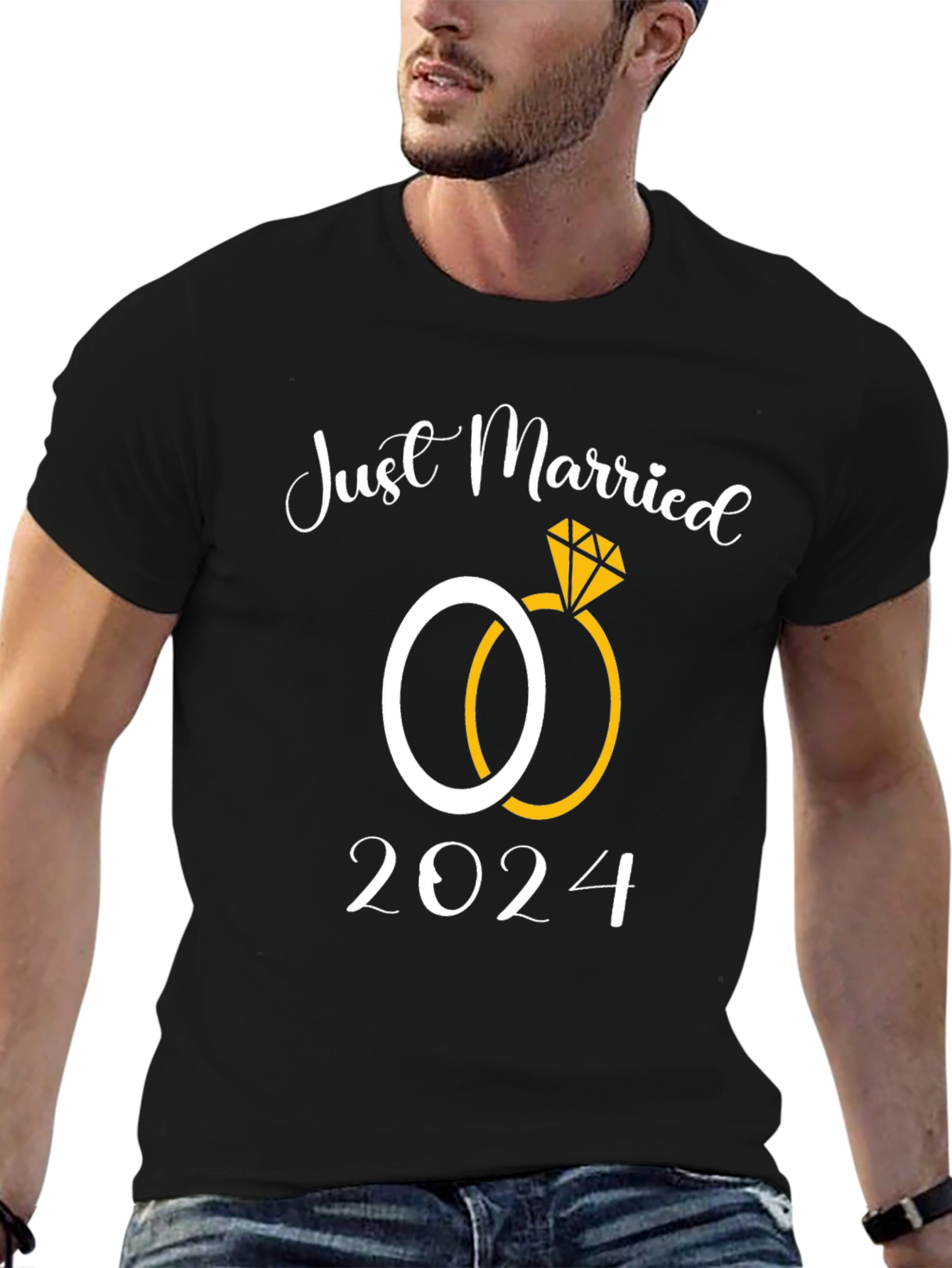 Just Married 2024 Wedding Rings T-Shirt