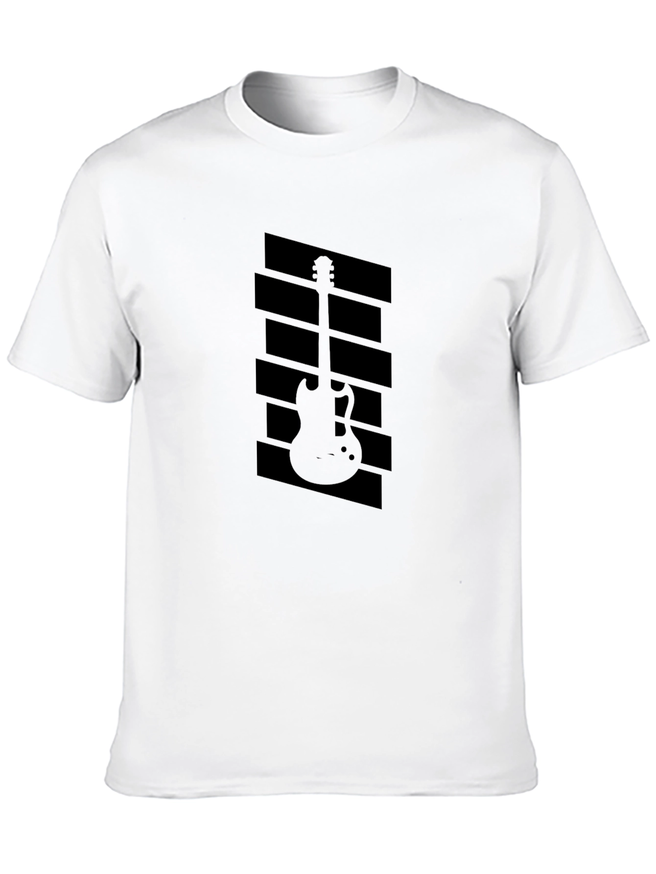 Guitar Graphic Black T-Shirt - Musician Style