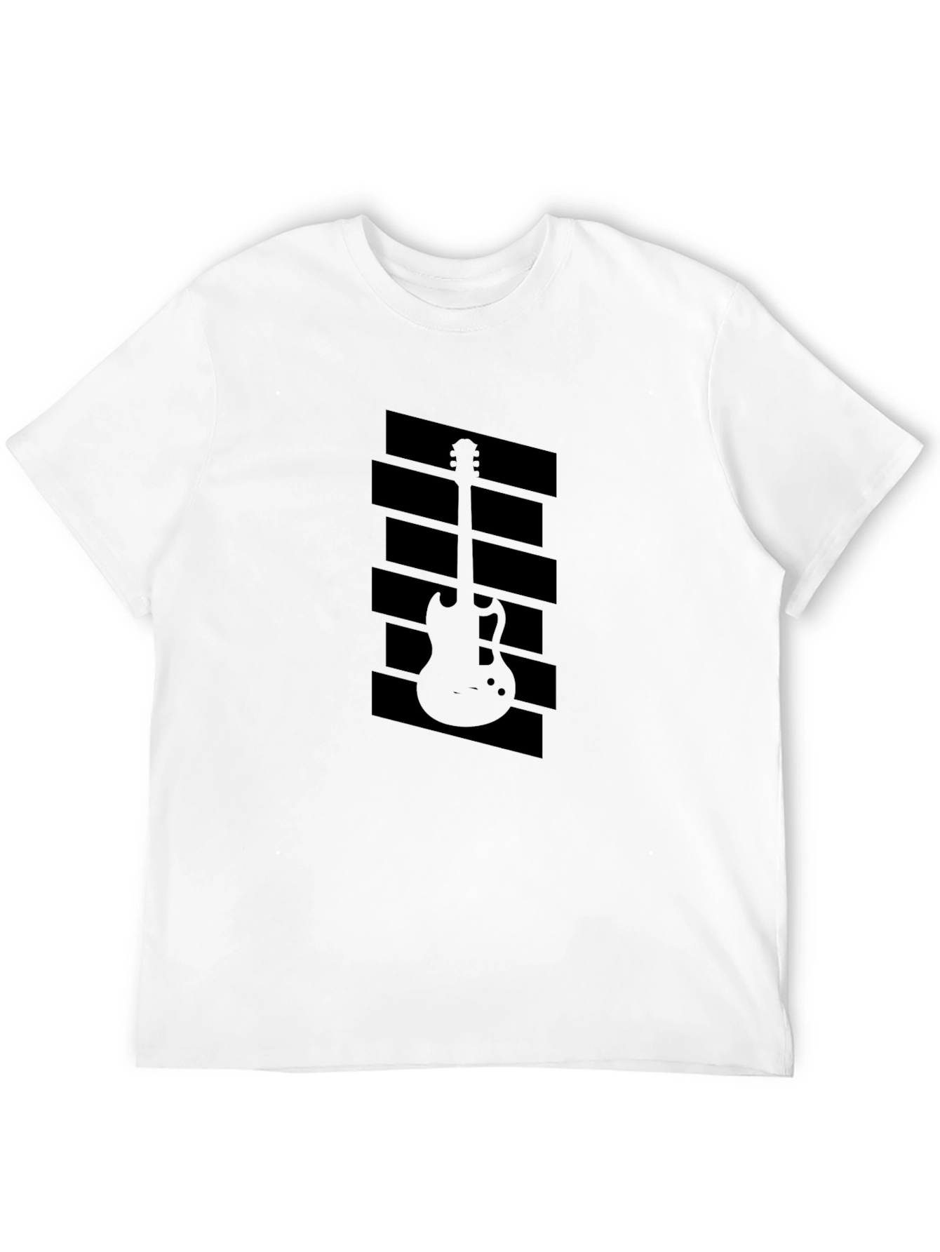 Guitar Graphic Black T-Shirt - Musician Style