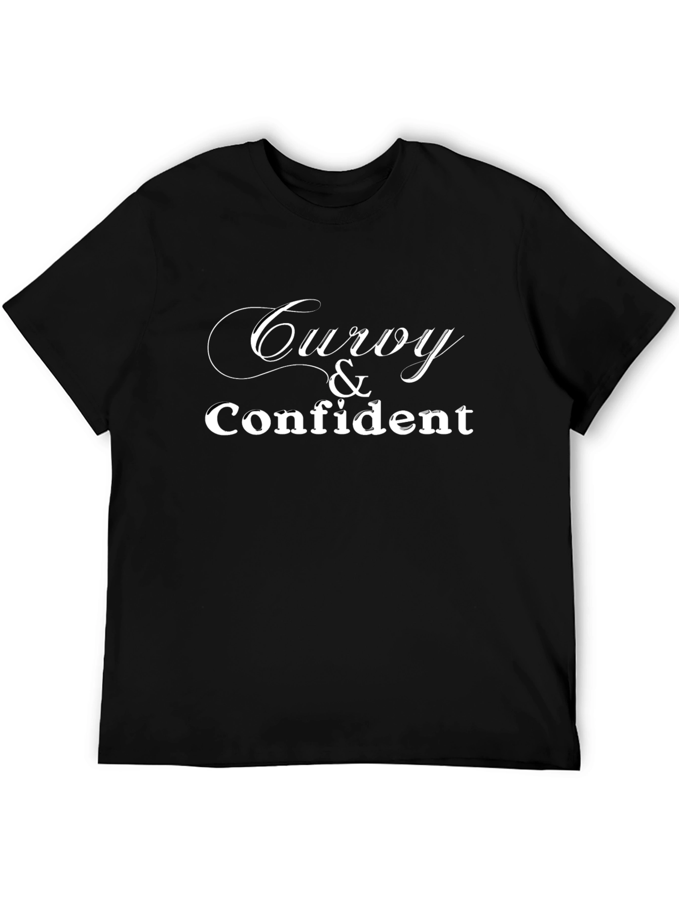 Curvy & Confident Graphic T-Shirt - Black
