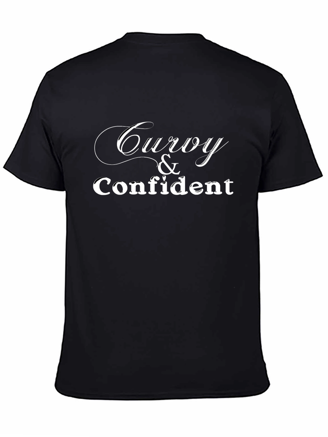 Curvy & Confident Graphic T-Shirt - Black
