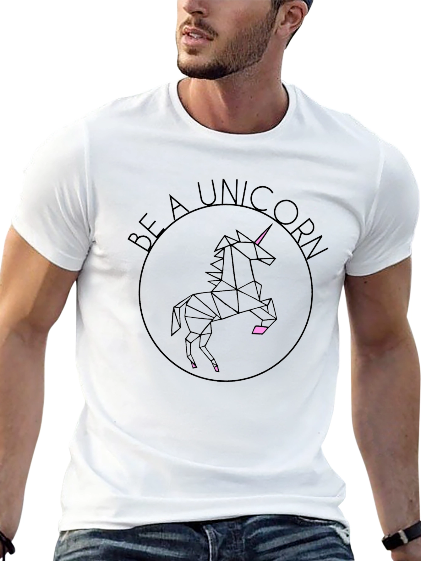 Be A Unicorn Black Graphic Tee