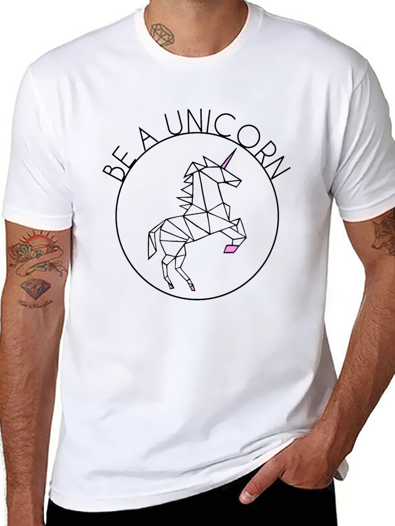 Be A Unicorn Black Graphic Tee