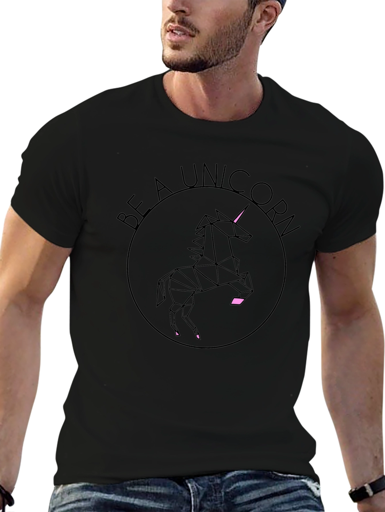 Be A Unicorn Black Graphic Tee