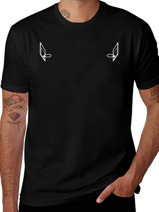 Minimalist Basketball Hoop T-Shirt - Black