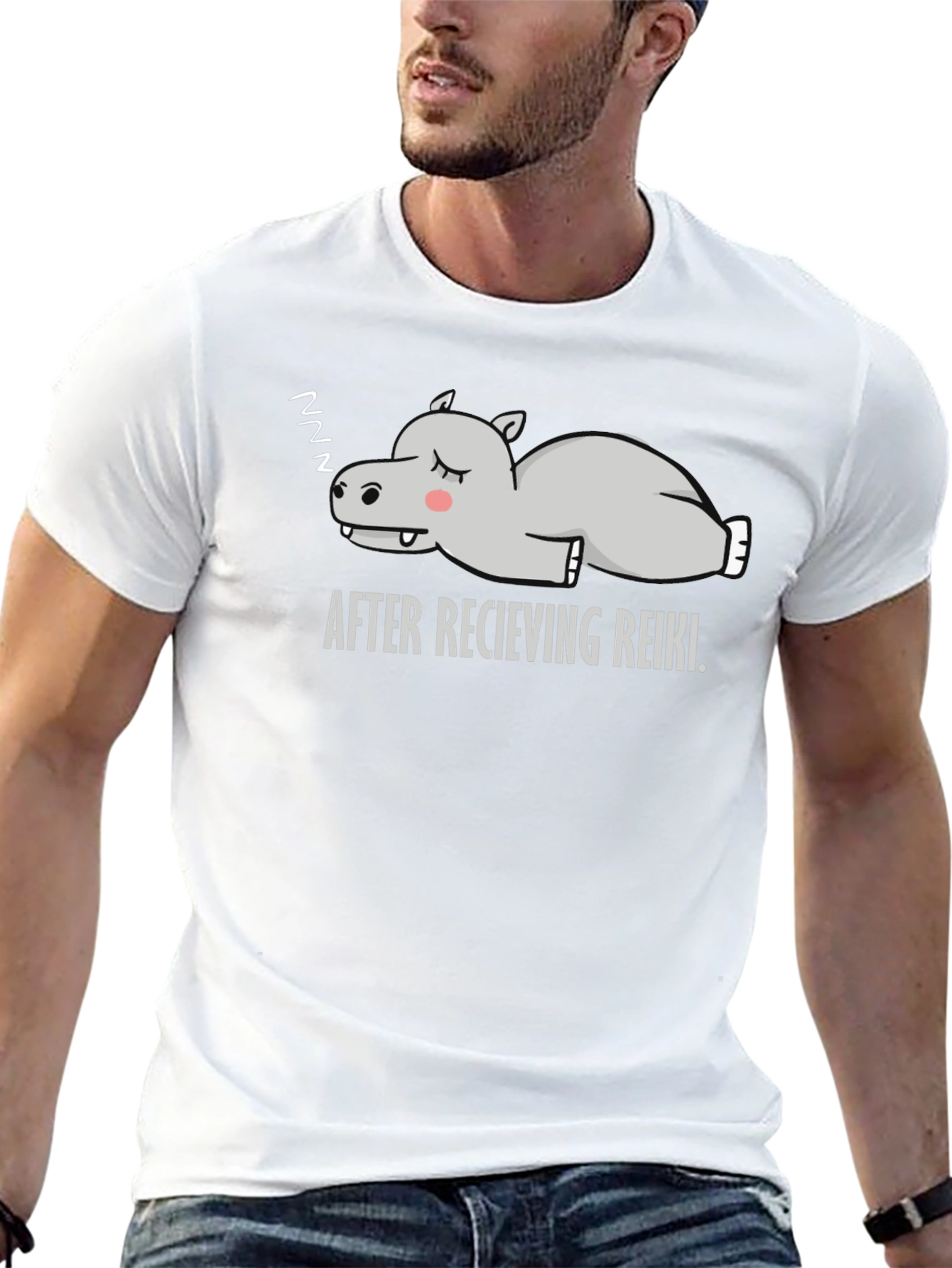 Relaxed Reiki Hippo Graphic Tee