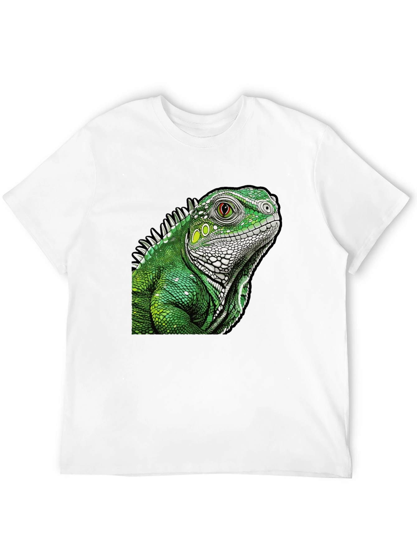 Iguana Graphic Print Black T-Shirt