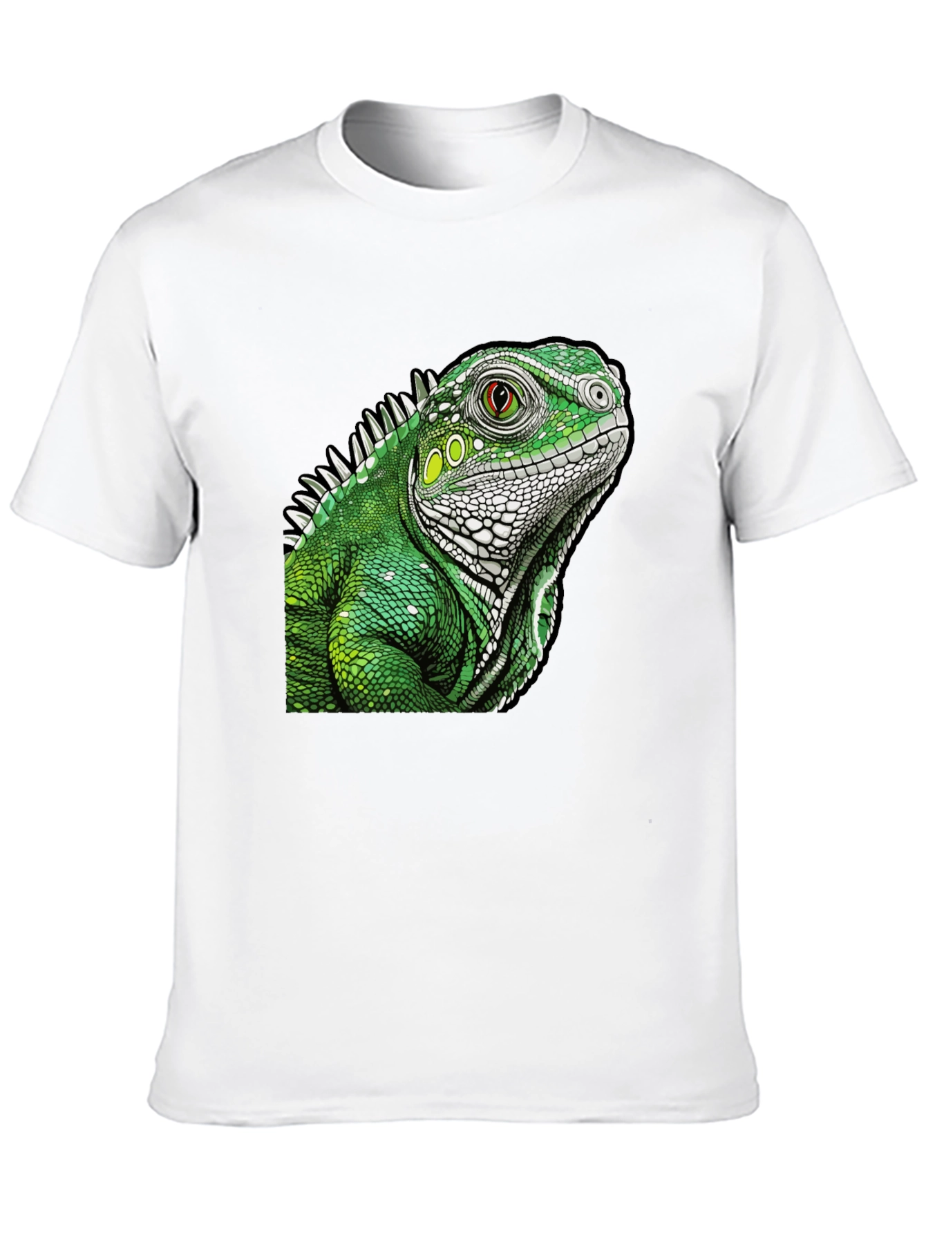 Iguana Graphic Print Black T-Shirt