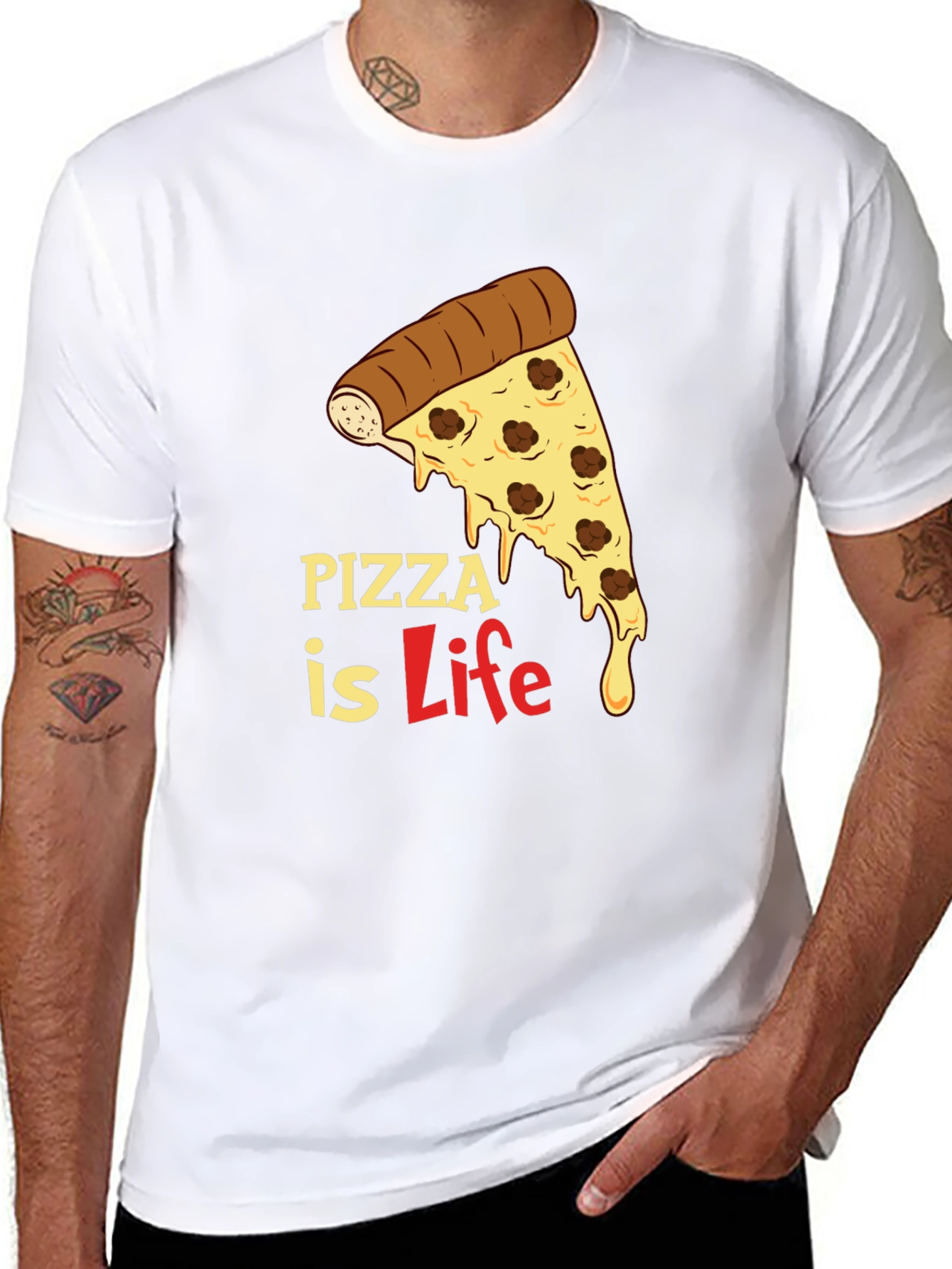 Pizza is Life Graphic T-Shirt