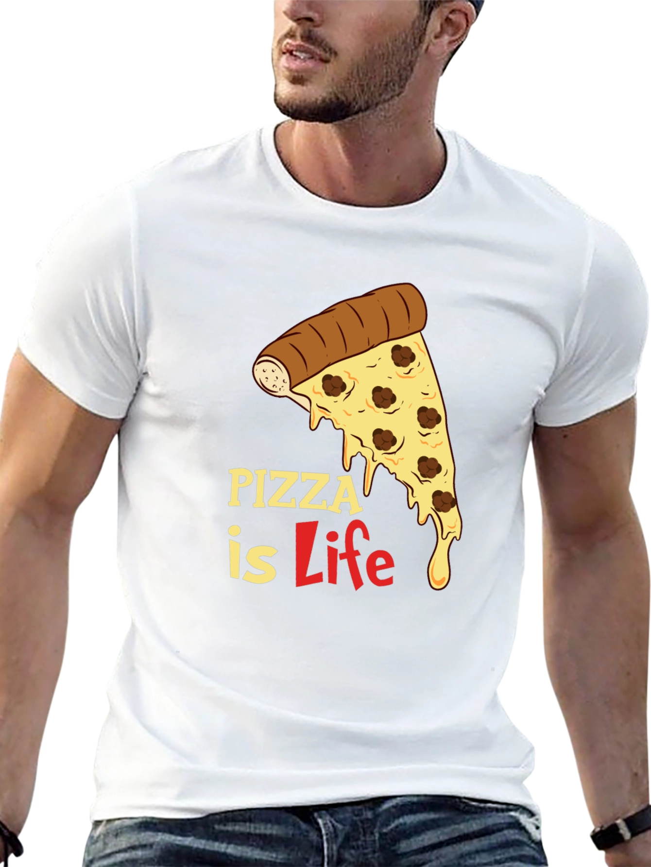 Pizza is Life Graphic T-Shirt